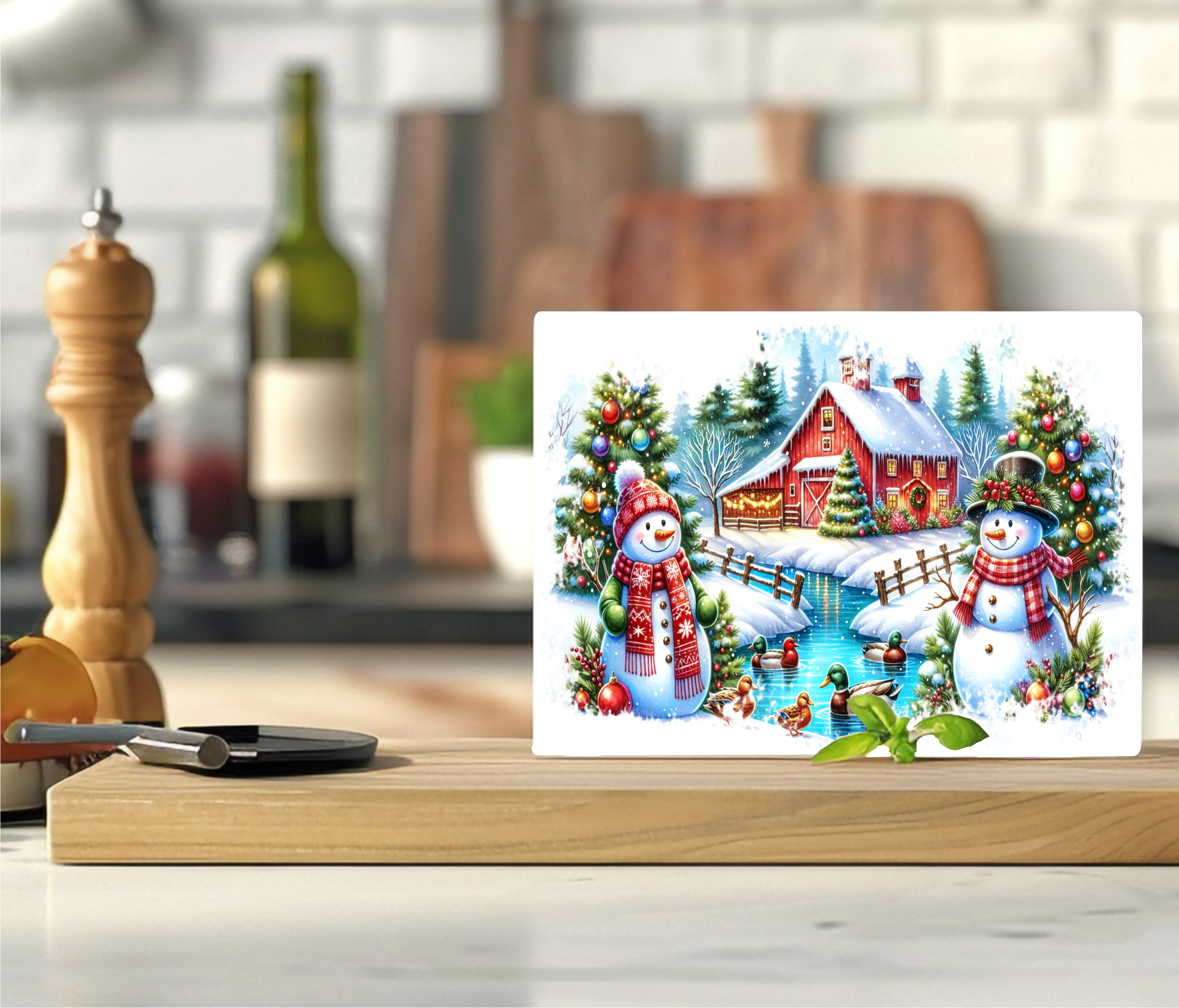 Snowmen - Cutting Board - Sublimation Transfer