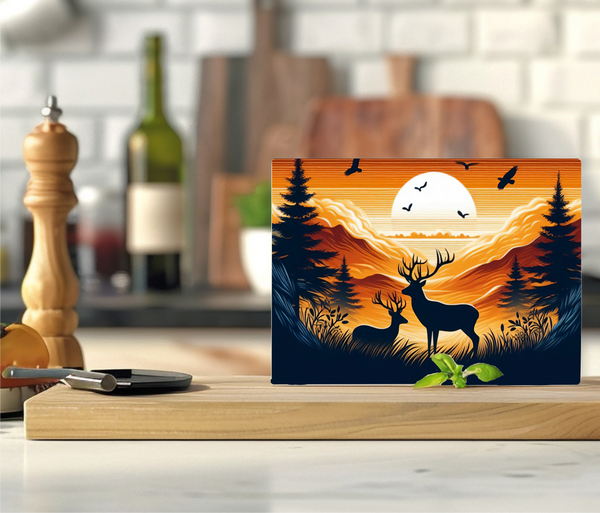 Deer At Sunset - Cutting Board - Sublimation Transfer