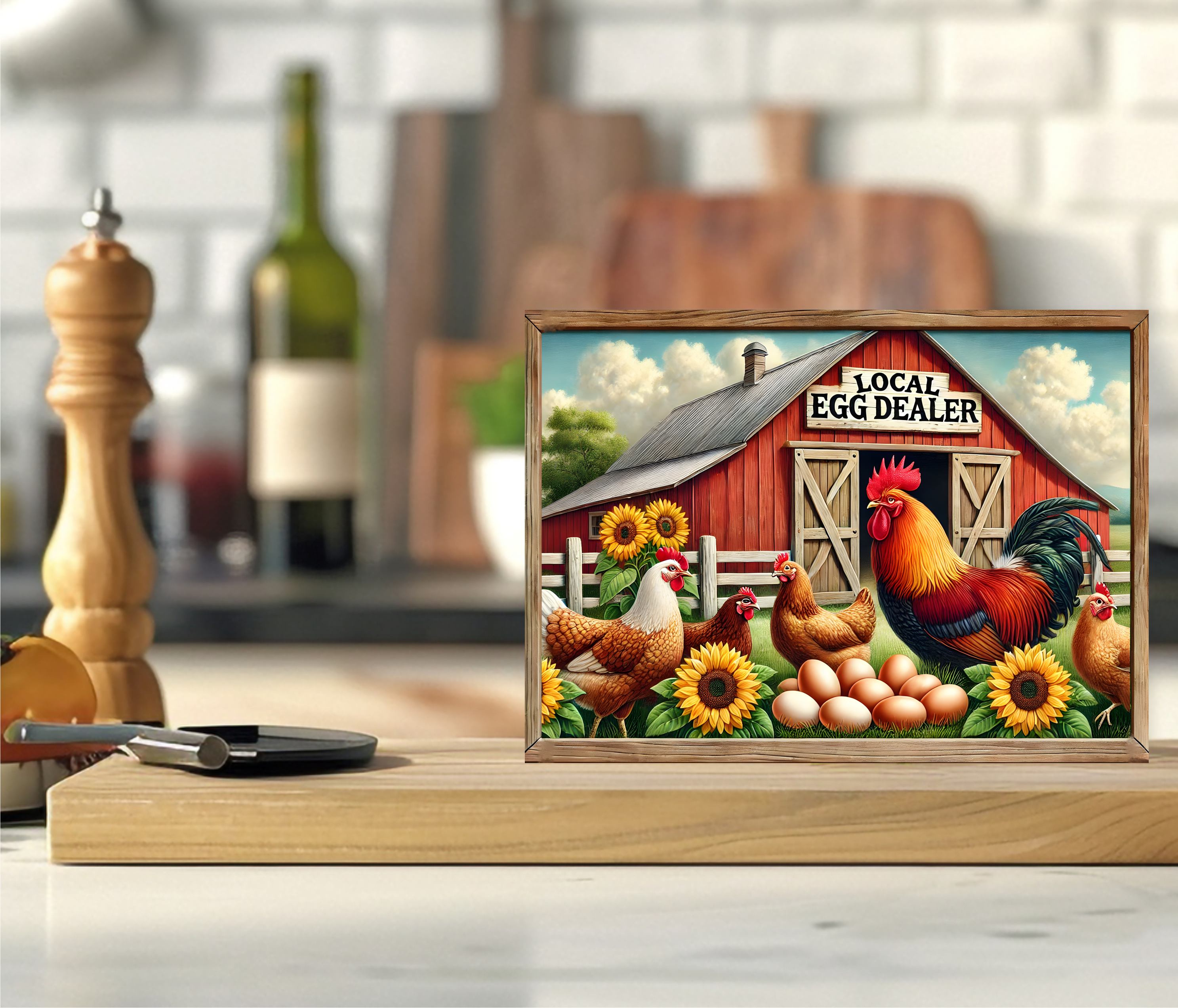Local Egg Dealer - Cutting Board - Sublimation Transfer