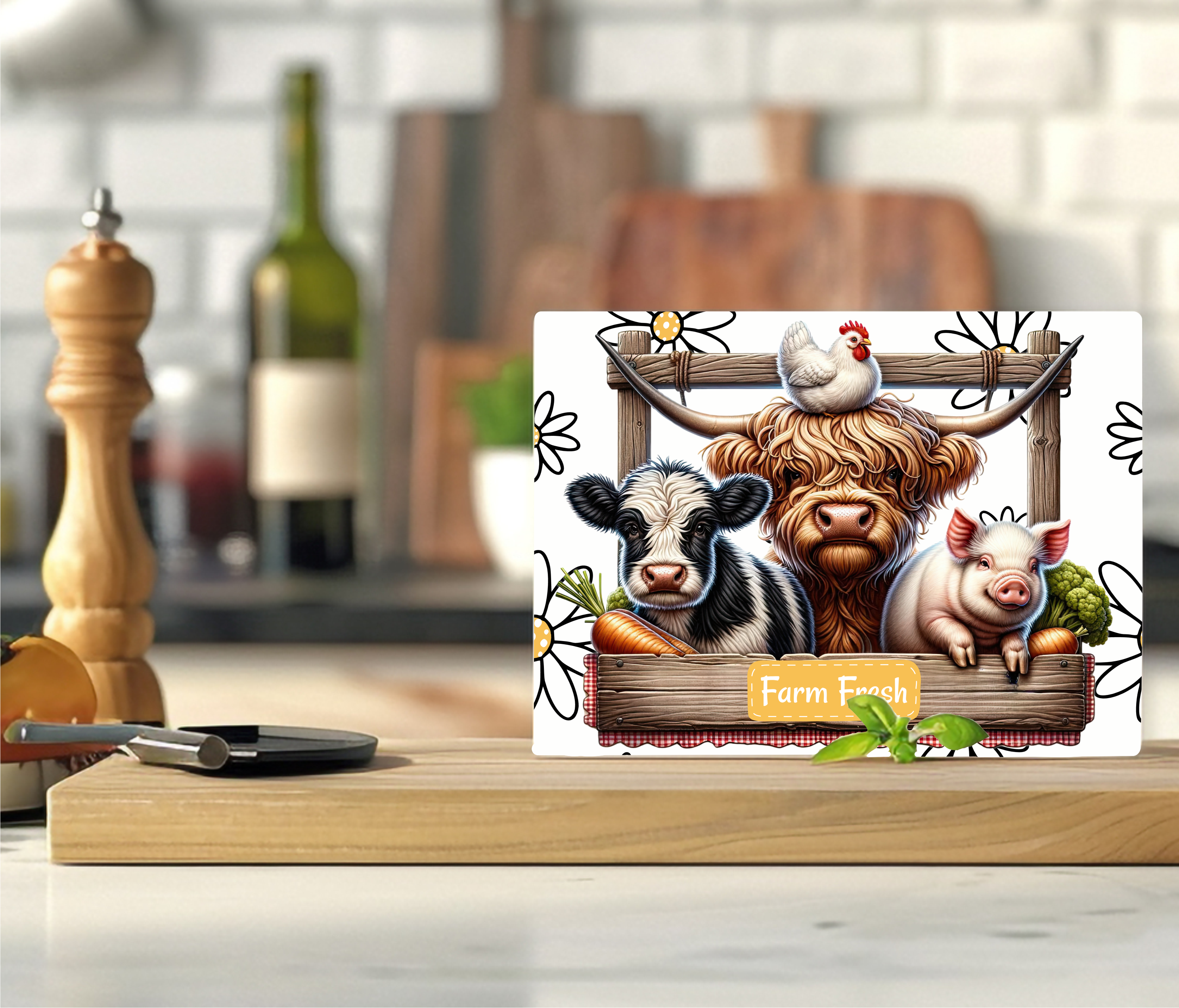 Farm Fresh - Cutting Board - Sublimation Transfer