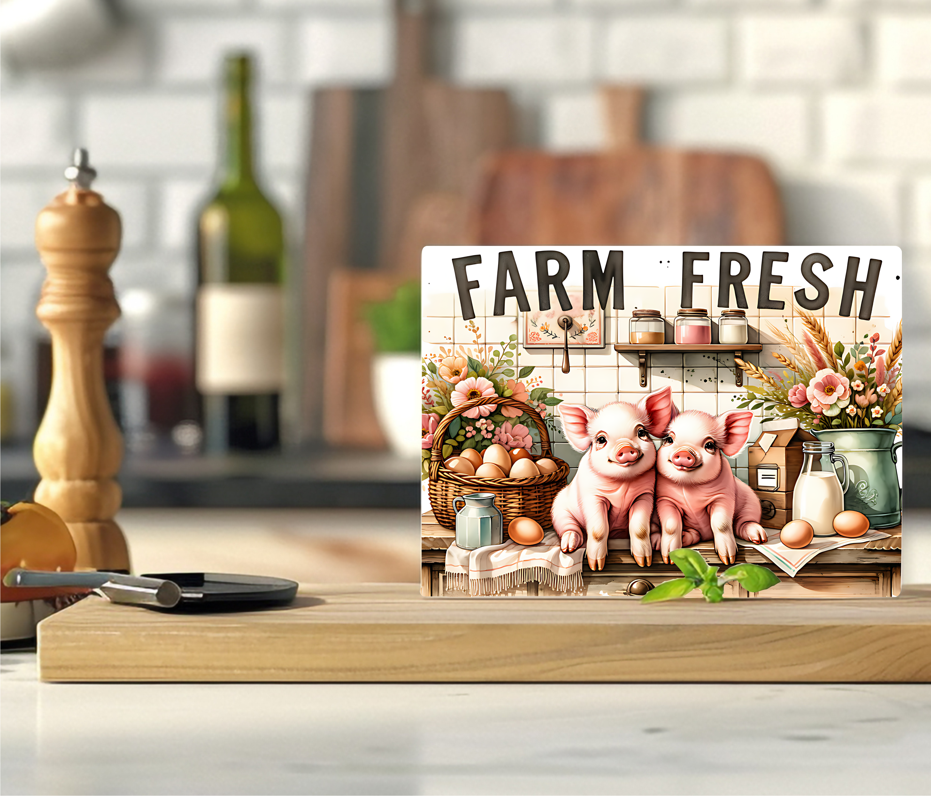 Farm Fresh Piggies - Cutting Board - Sublimation Transfer