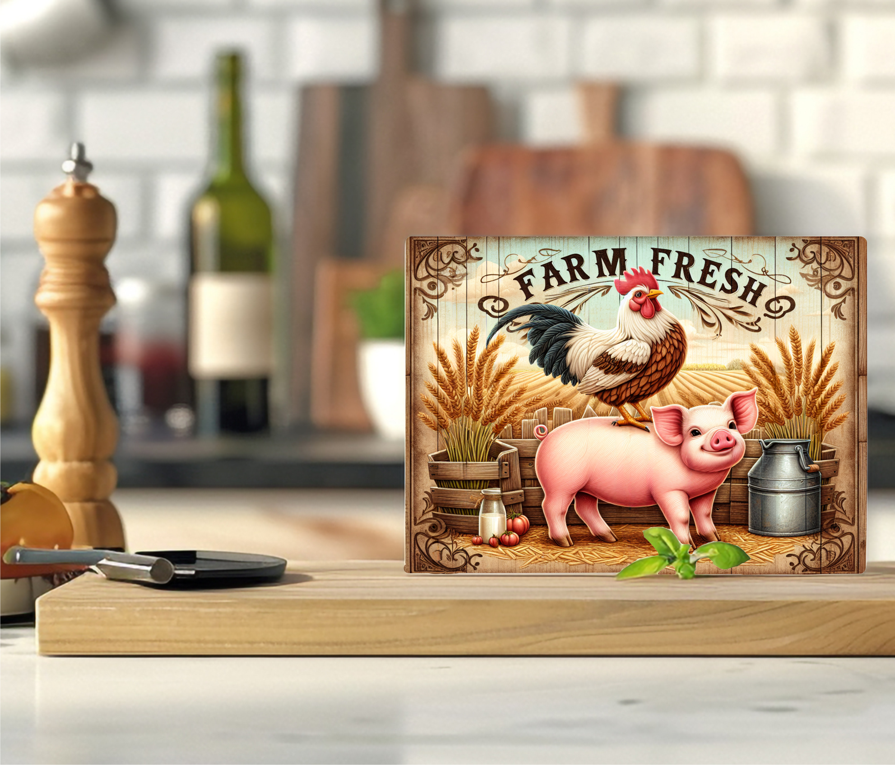 Farm Fresh - Cutting Board - Sublimation Transfer