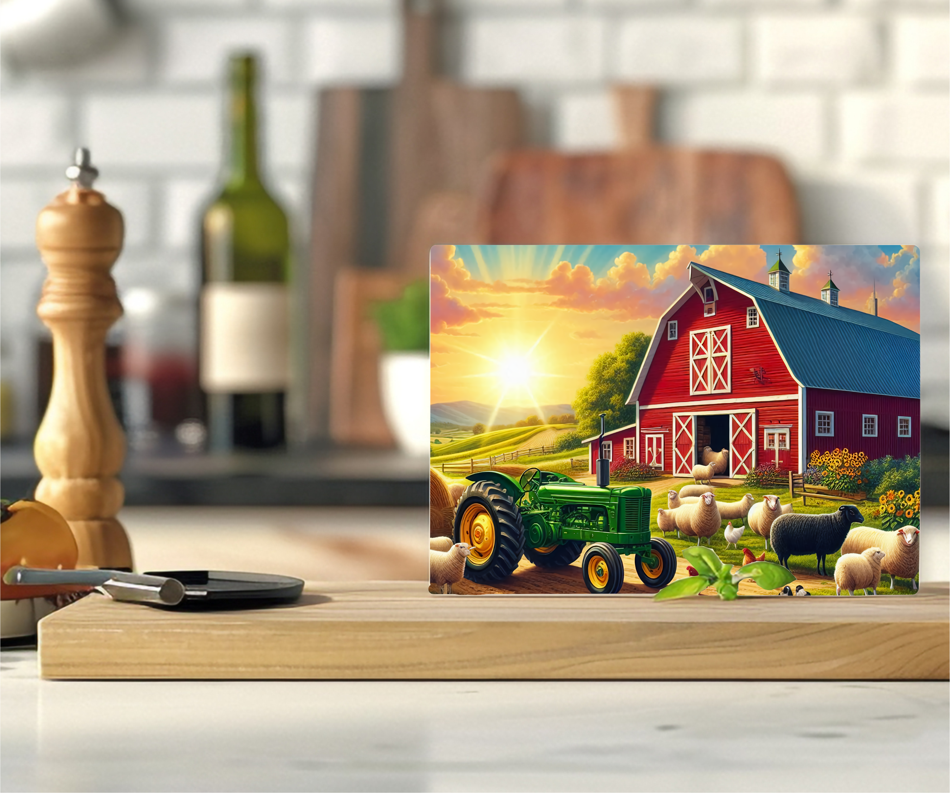 Sheep Farmer - Cutting Board - Sublimation Transfer