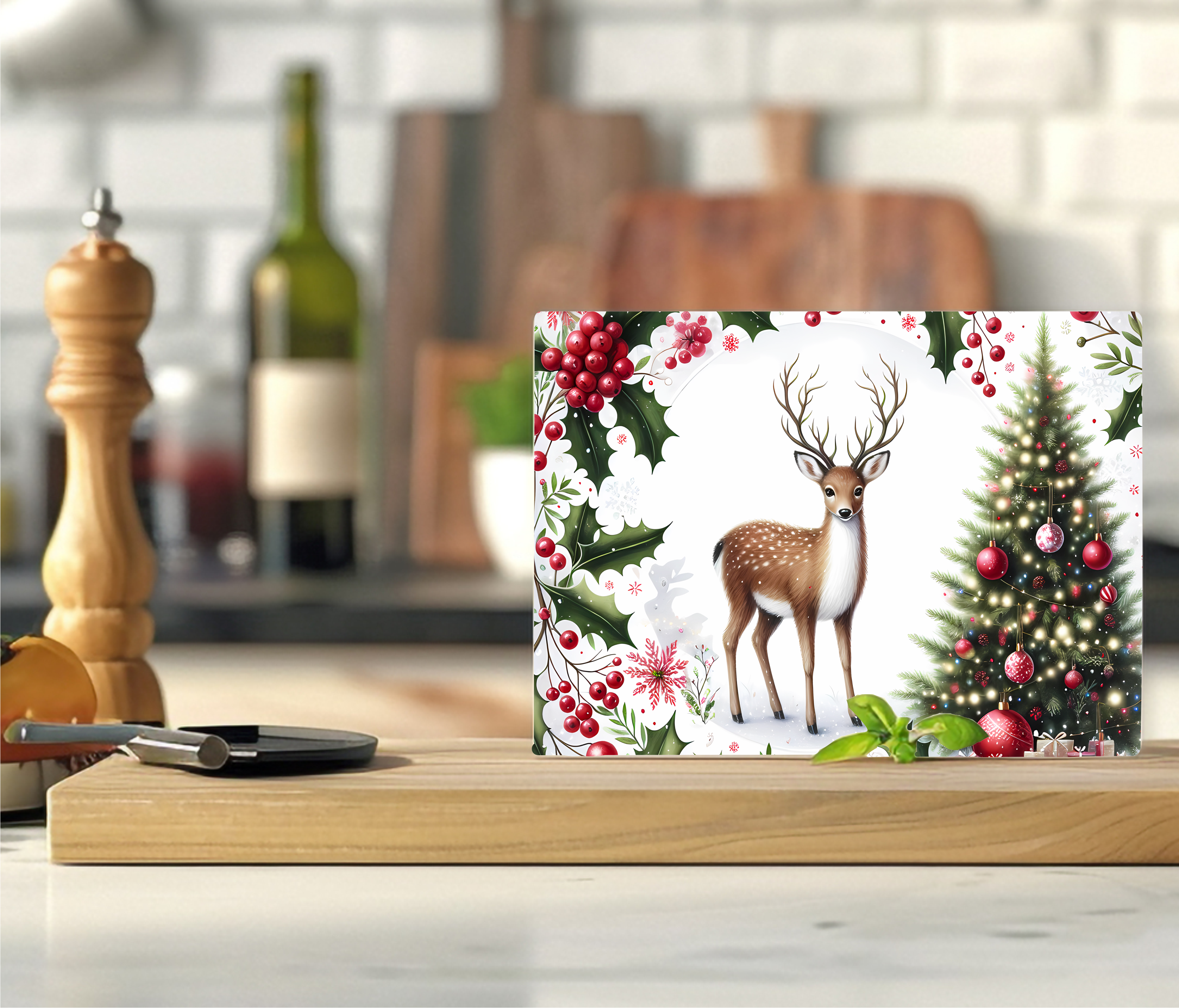 Christmas Deer - Cutting Board - Sublimation Transfer