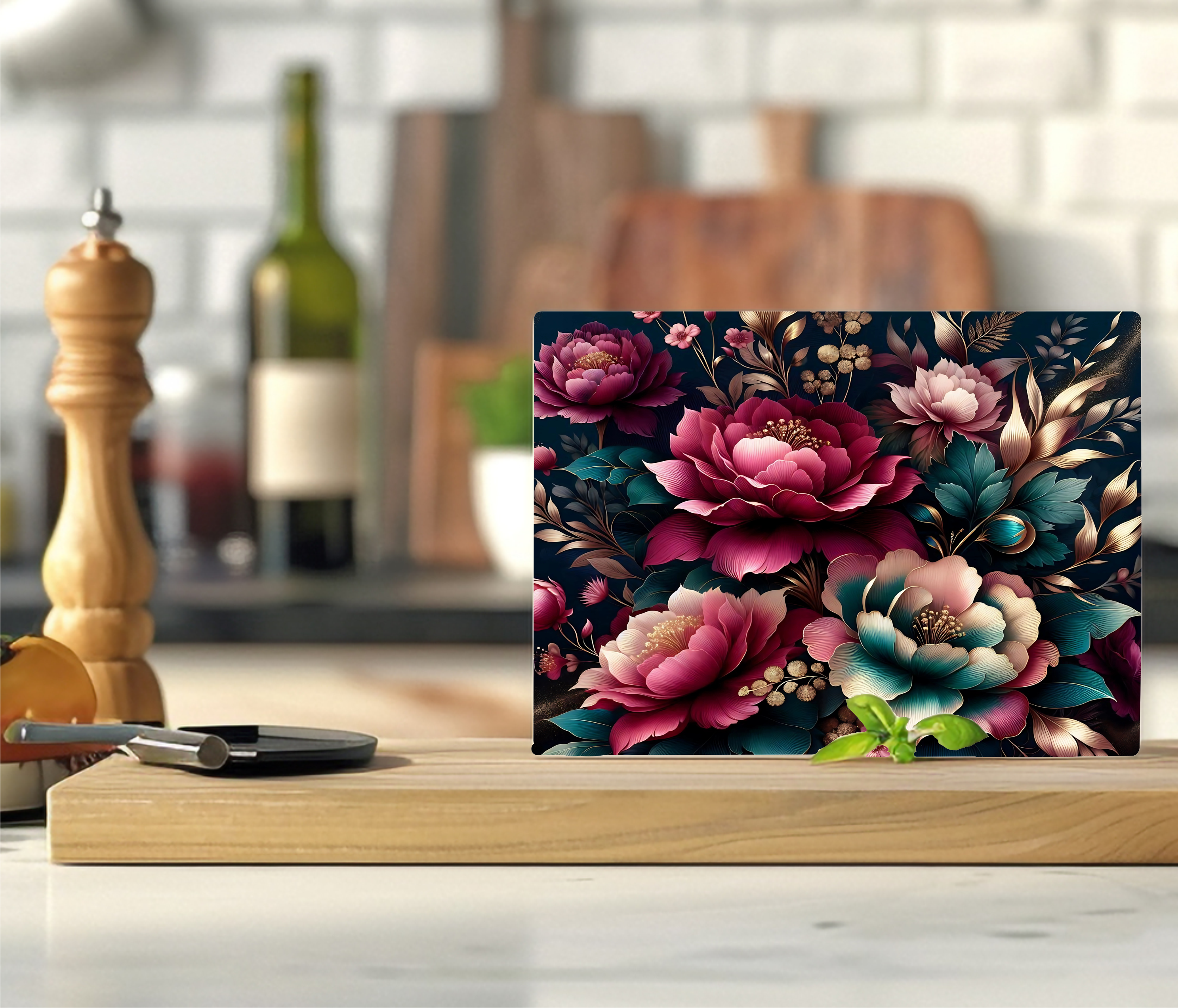 Floral Bouquet - Cutting Board - Sublimation Transfer