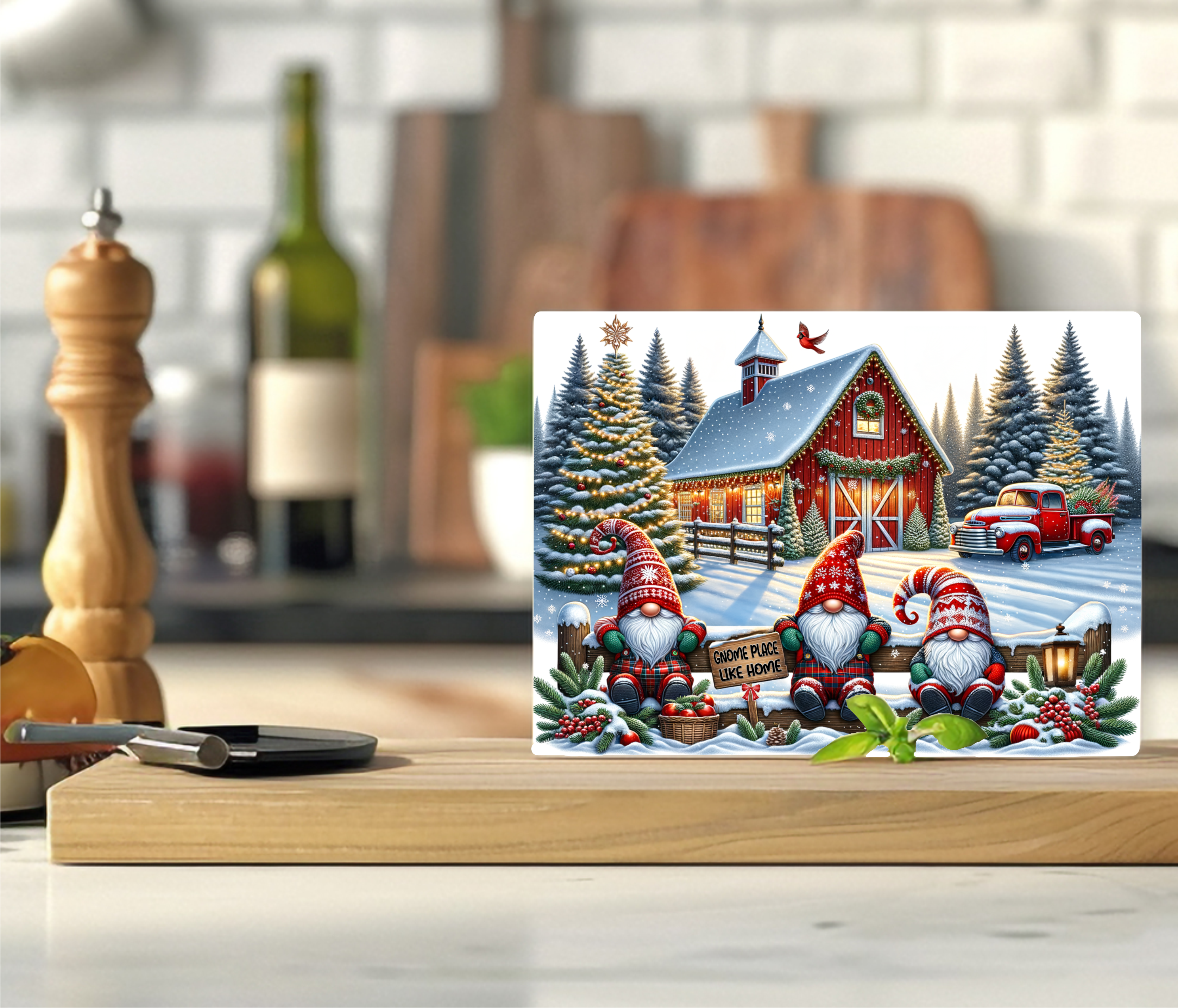 There's Gnome Place Like Home - Cutting Board - Sublimation Transfer