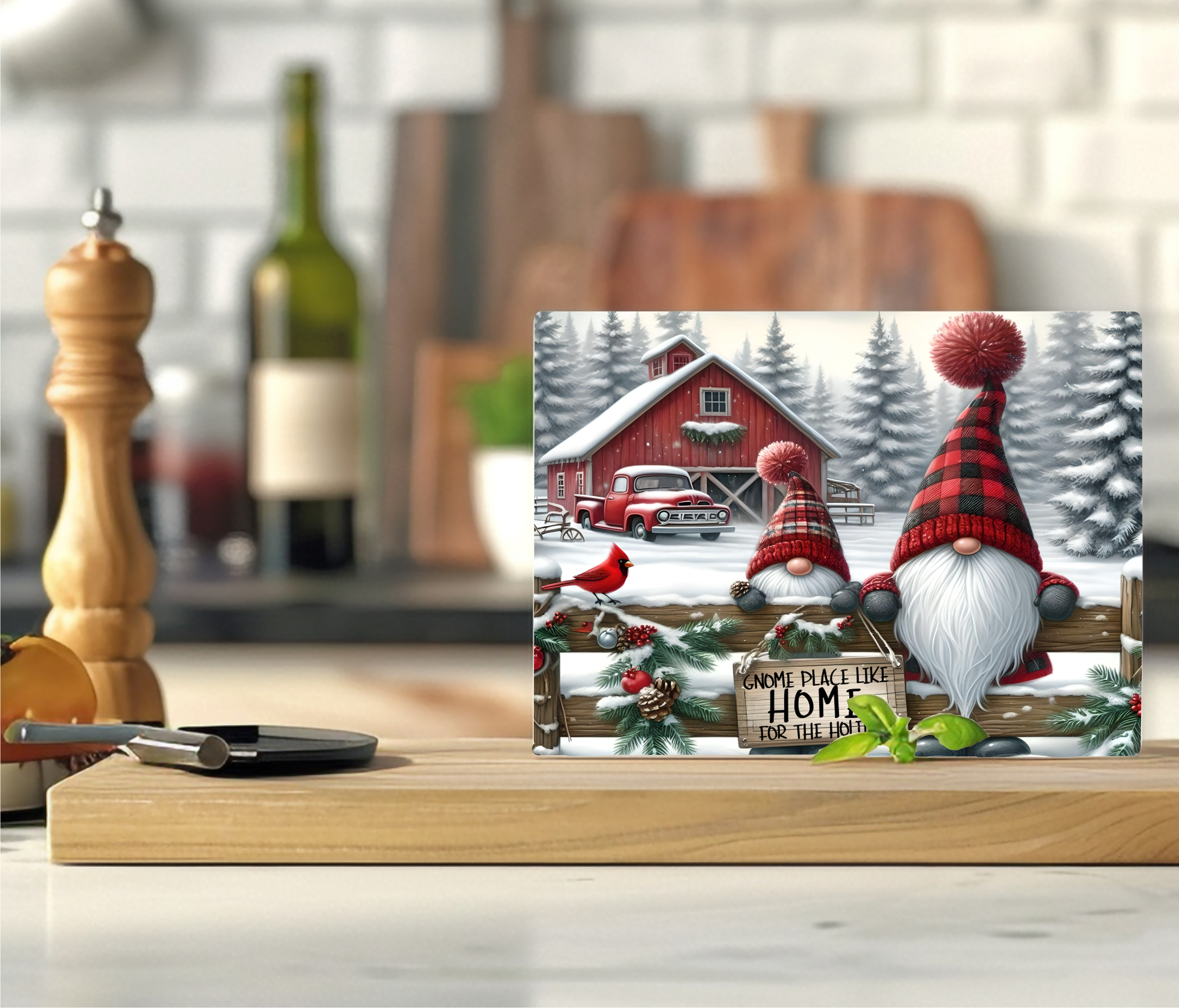 There's Gnome Place Like Home - Cutting Board - Sublimation Transfer