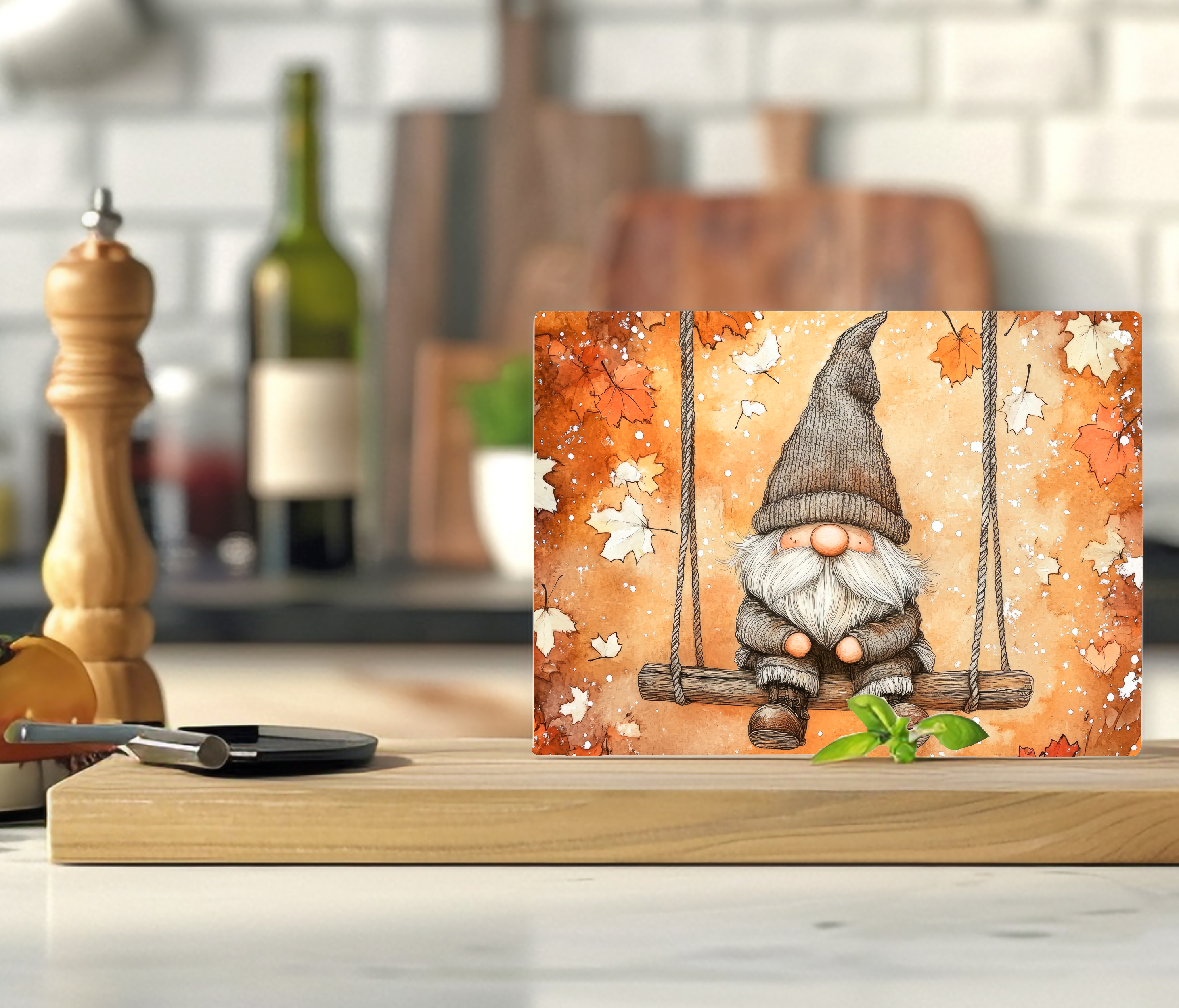 Swinging Gnome - Cutting Board - Sublimation Transfer