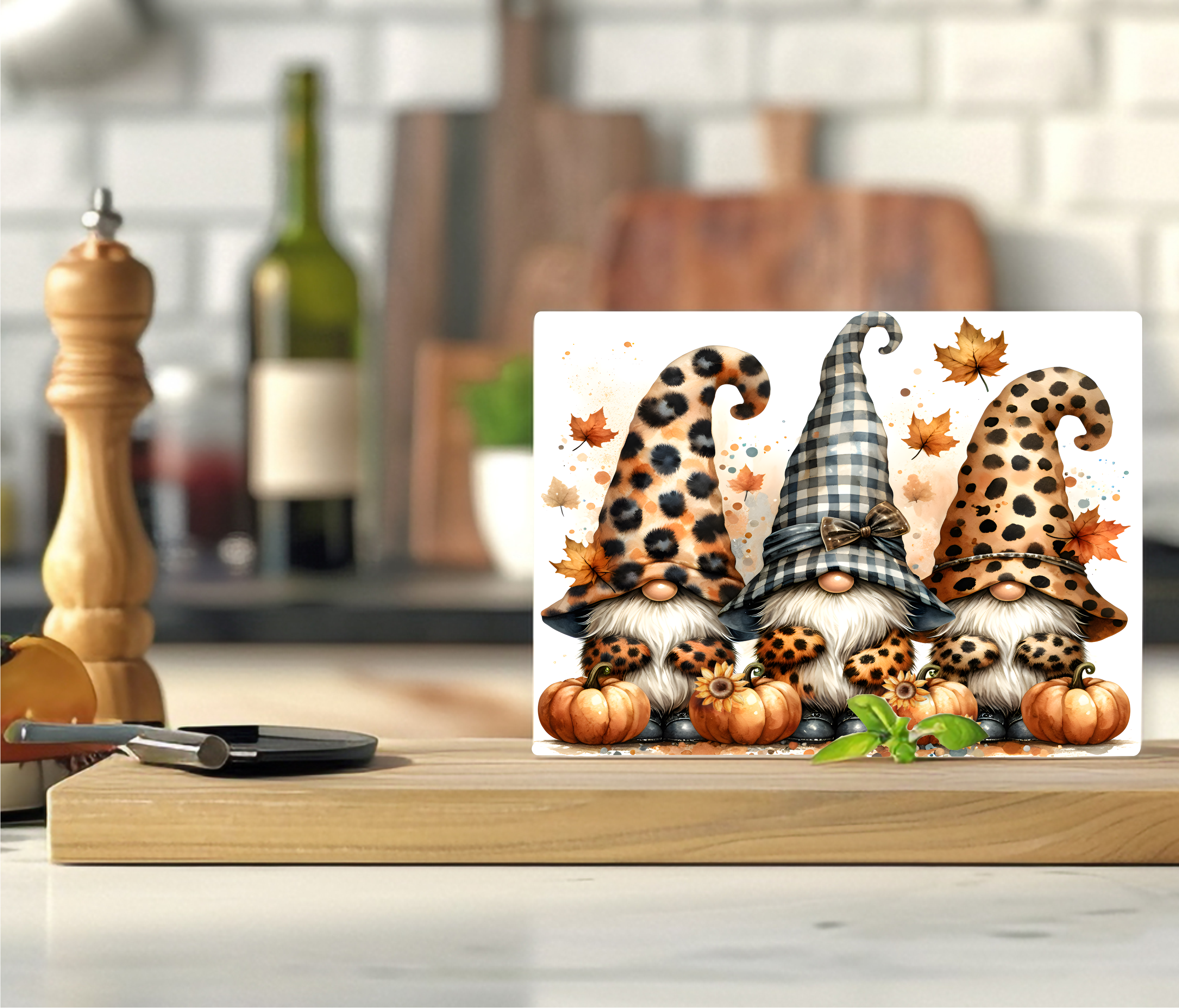 Autumn Gnomes - Cutting Board - Sublimation Transfer