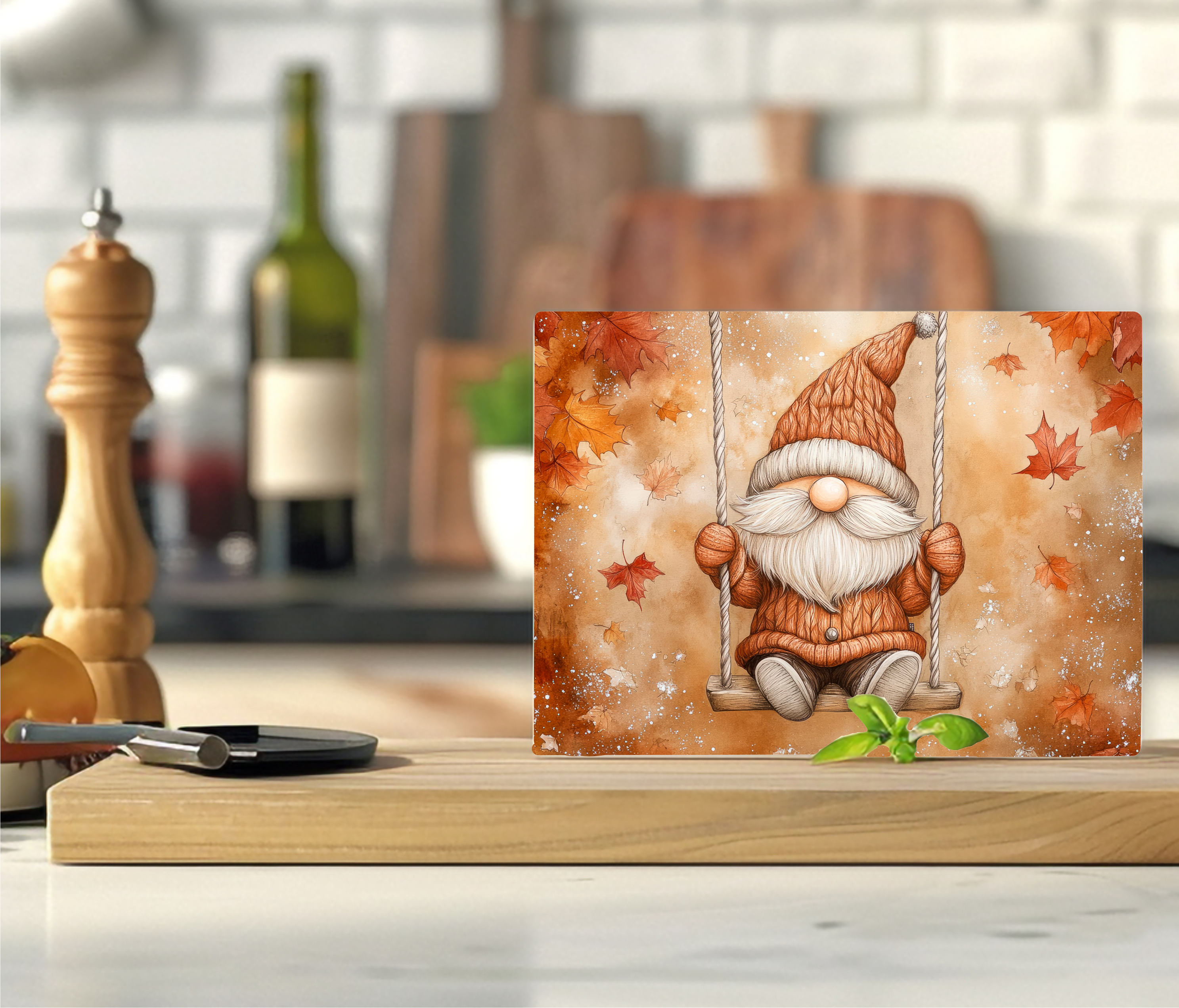 Swinging Gnome - Cutting Board - Sublimation Transfer