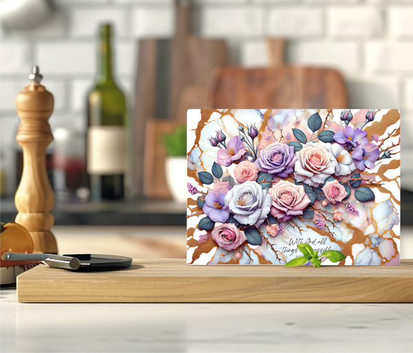 With God All Things Are Possible - Cutting Board - Sublimation Transfer