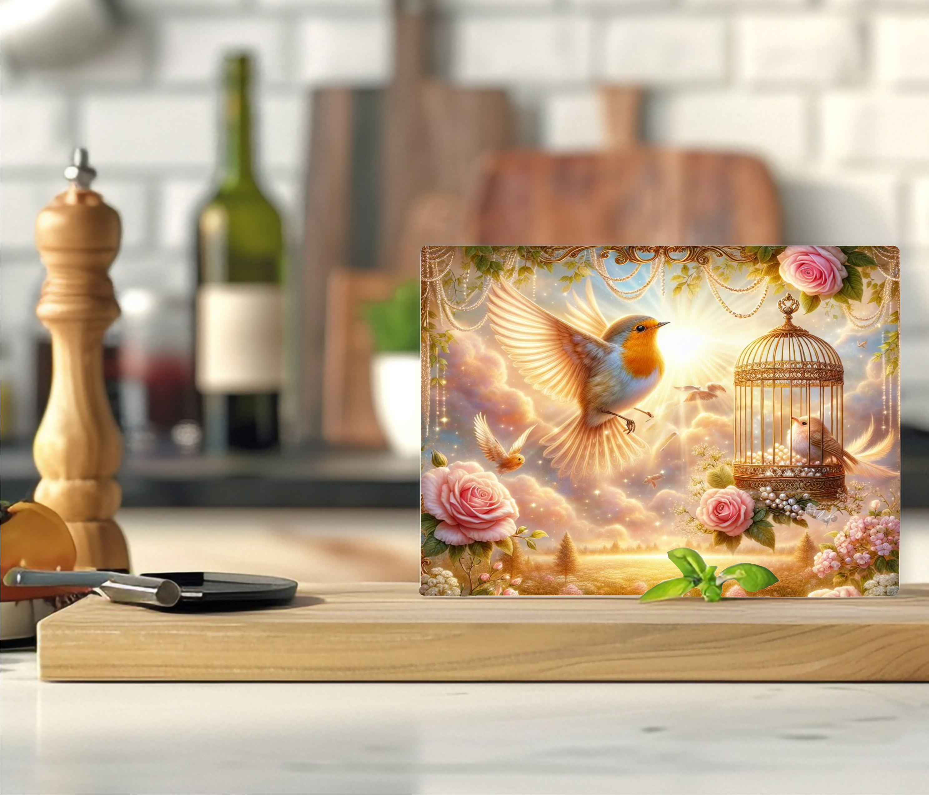 Bird Cage - Cutting Board - Sublimation Transfer