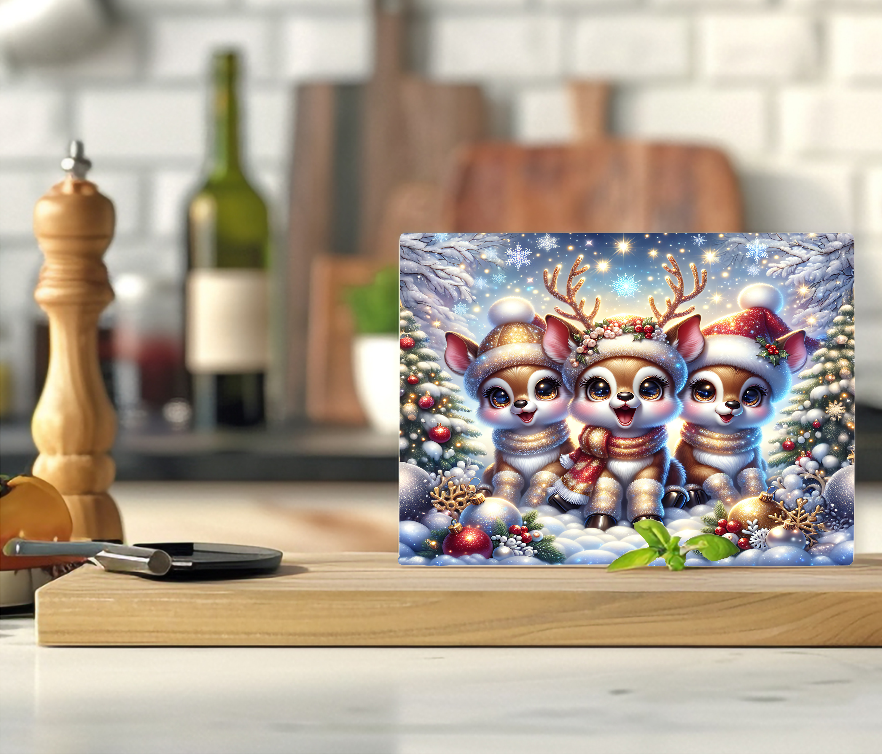 Christmas Deer - Cutting Board - Sublimation Transfer