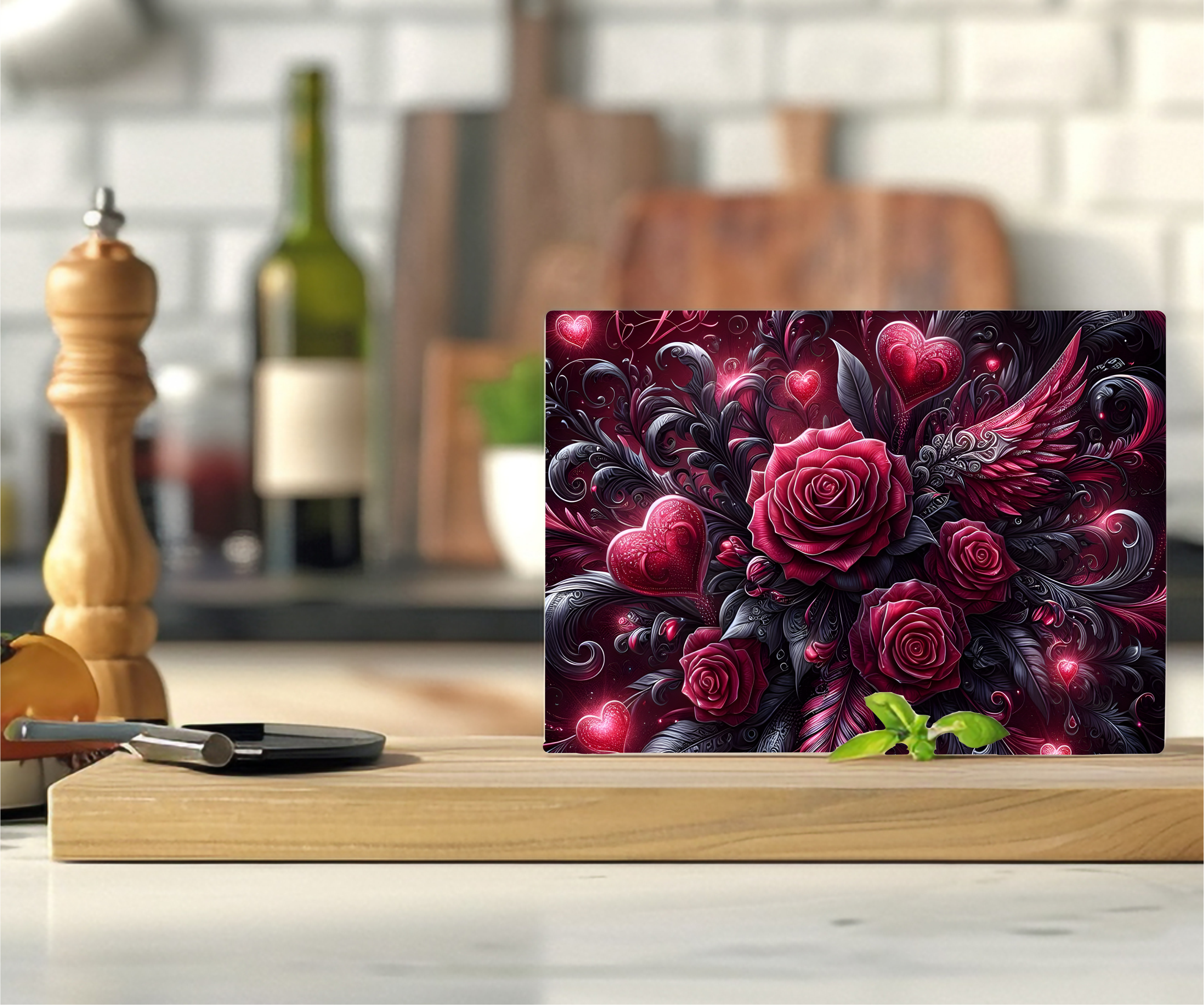 Roses & Hearts - Cutting Board - Sublimation Transfer
