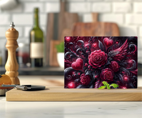 Roses & Hearts - Cutting Board - Sublimation Transfer