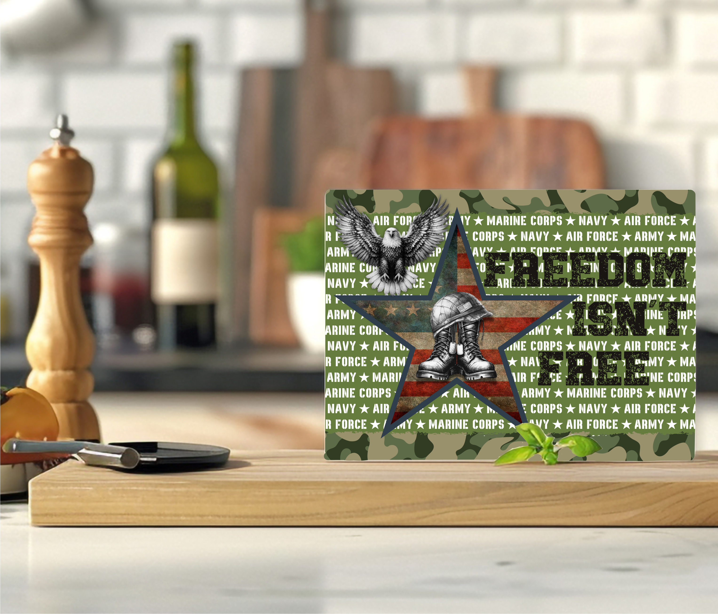 Freedom Isn't Free - Cutting Board - Sublimation Transfer