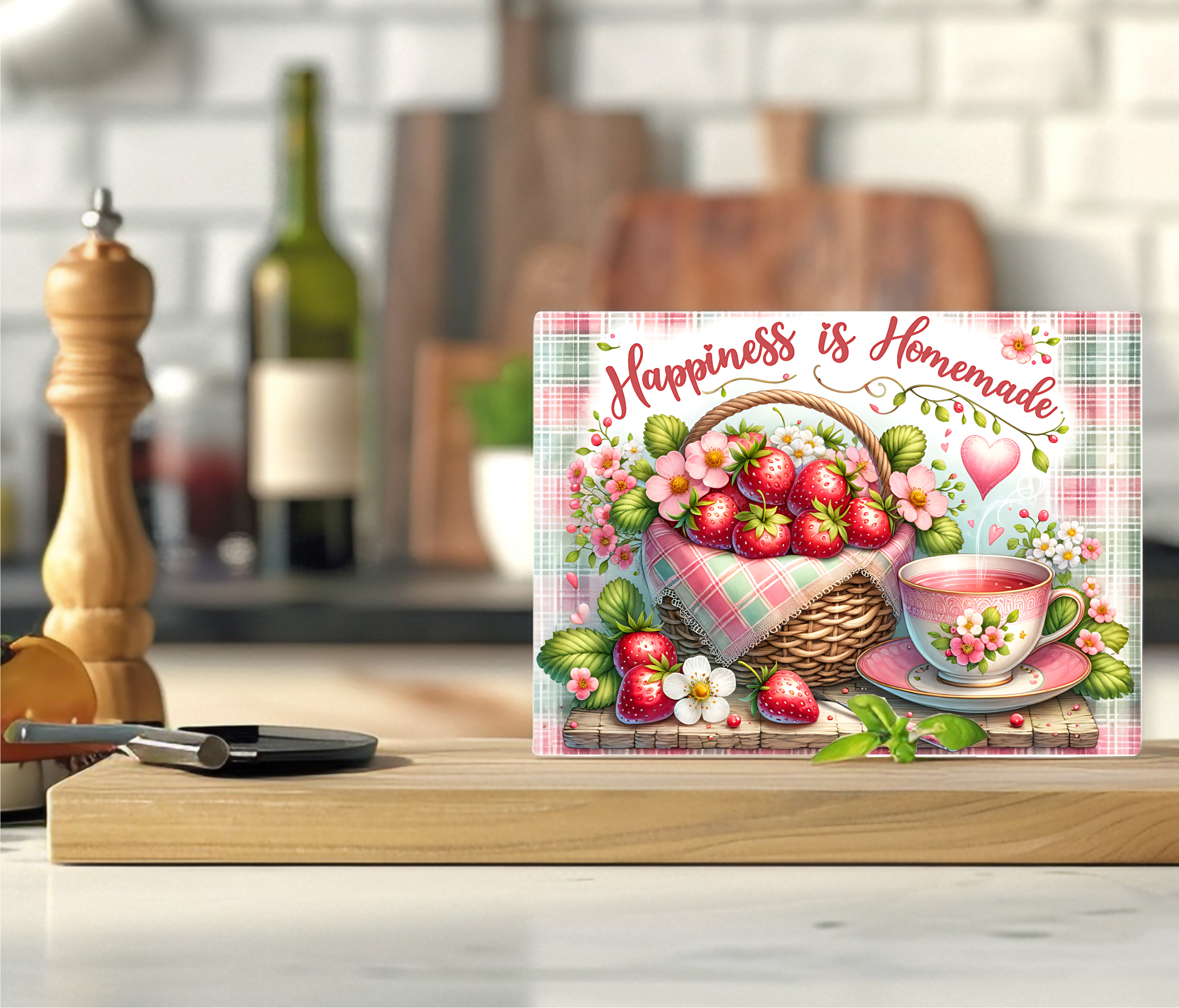 Happiness Is Homemade - Cutting Board - Sublimation Transfer