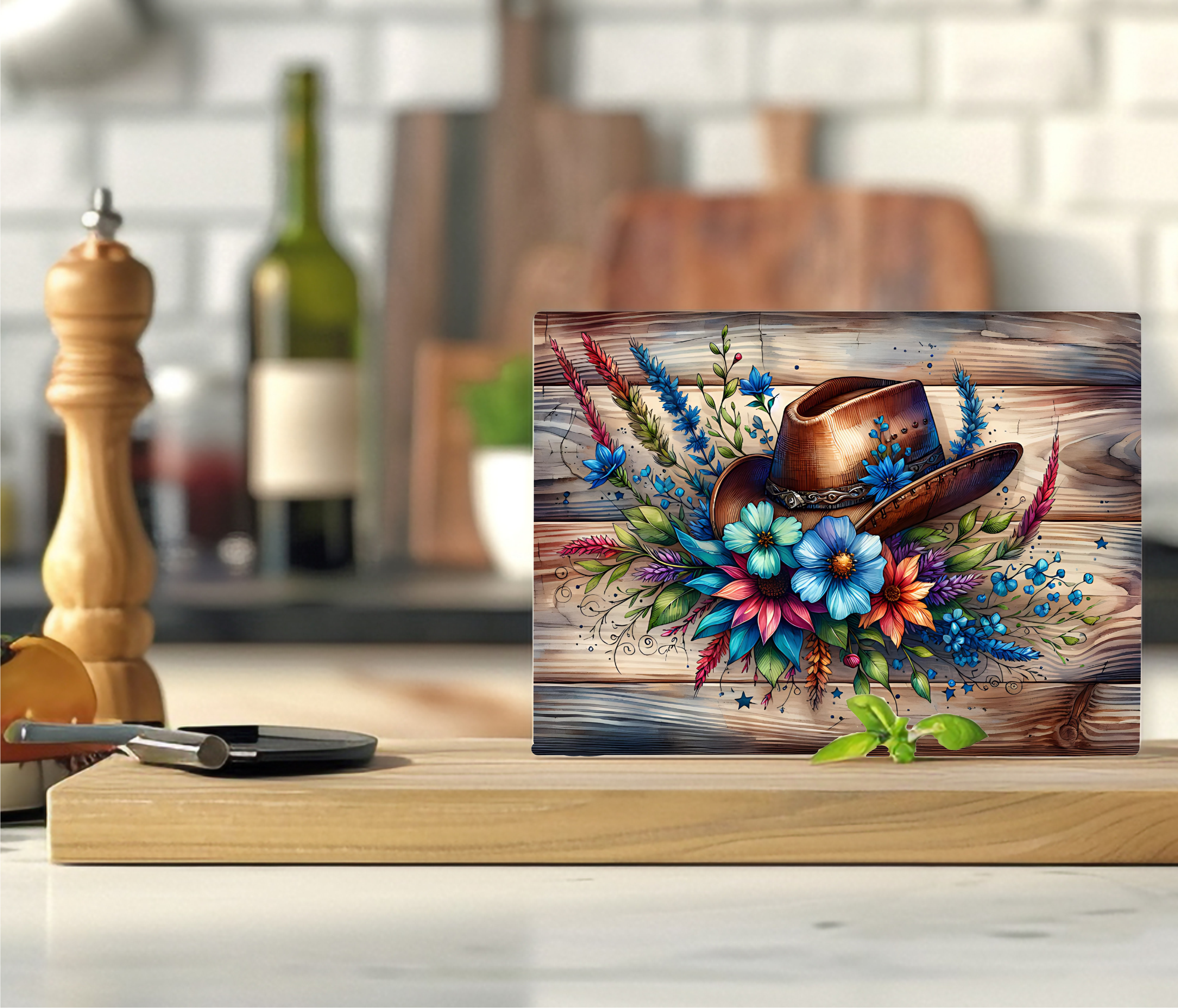 Cowgirl Hat - Cutting Board - Sublimation Transfer