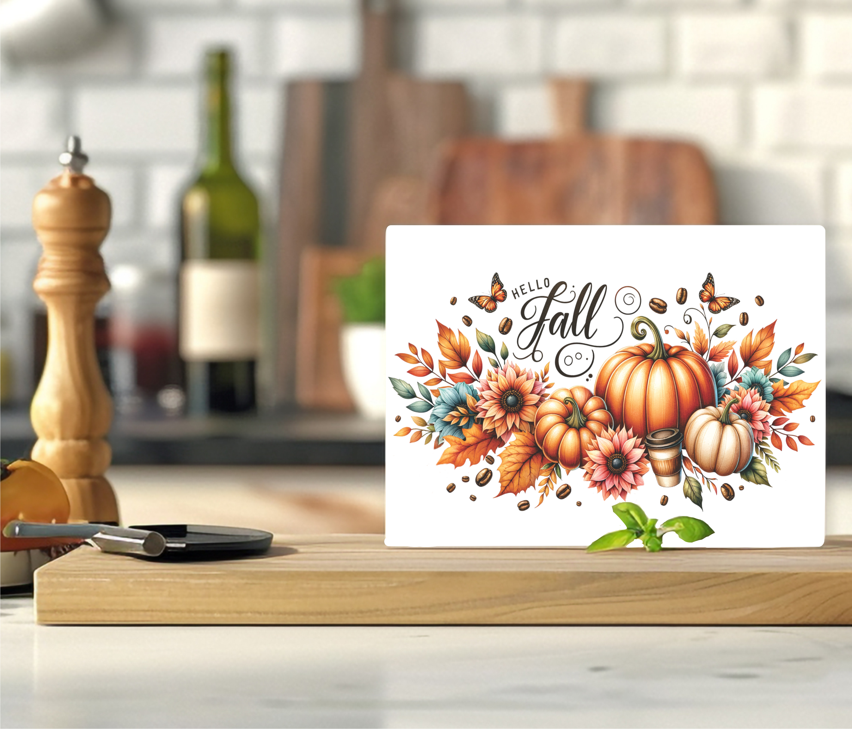 Hello Fall - Cutting Board - Sublimation Transfer