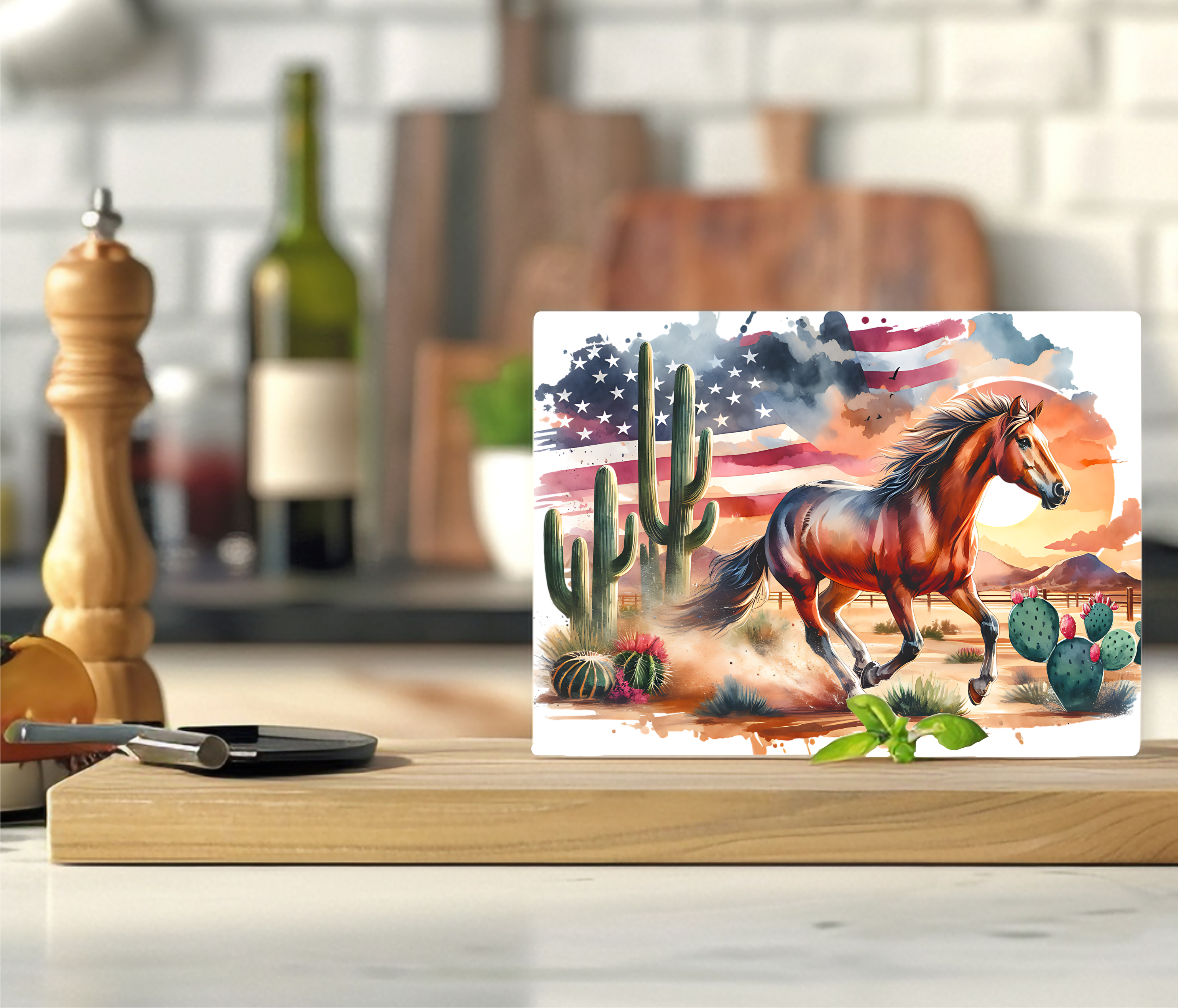 Patriotic Horse - Cutting Board - Sublimation Transfer