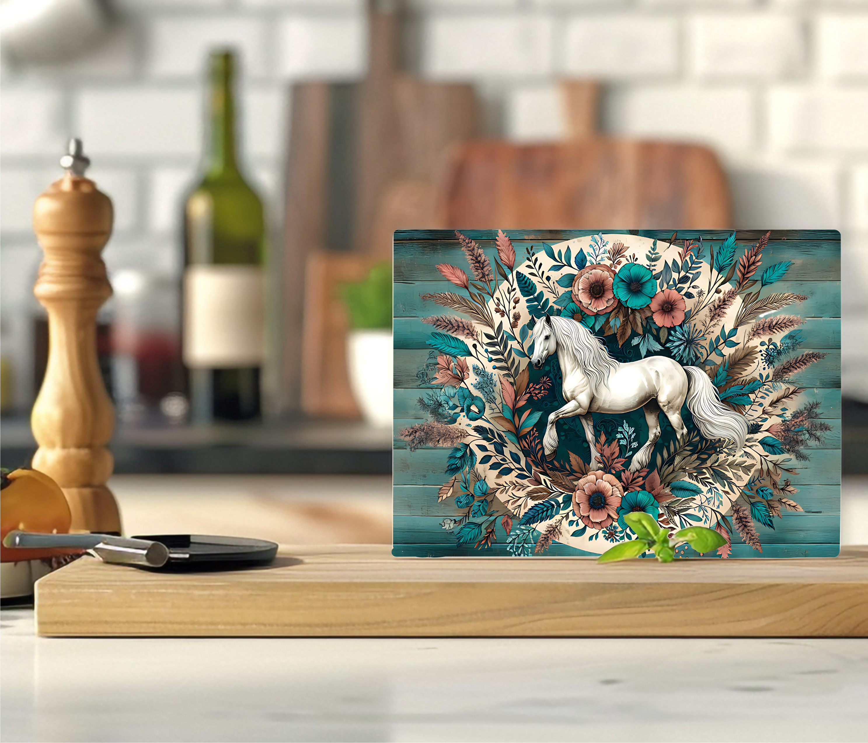 Horse Wreath - Cutting Board - Sublimation Transfer