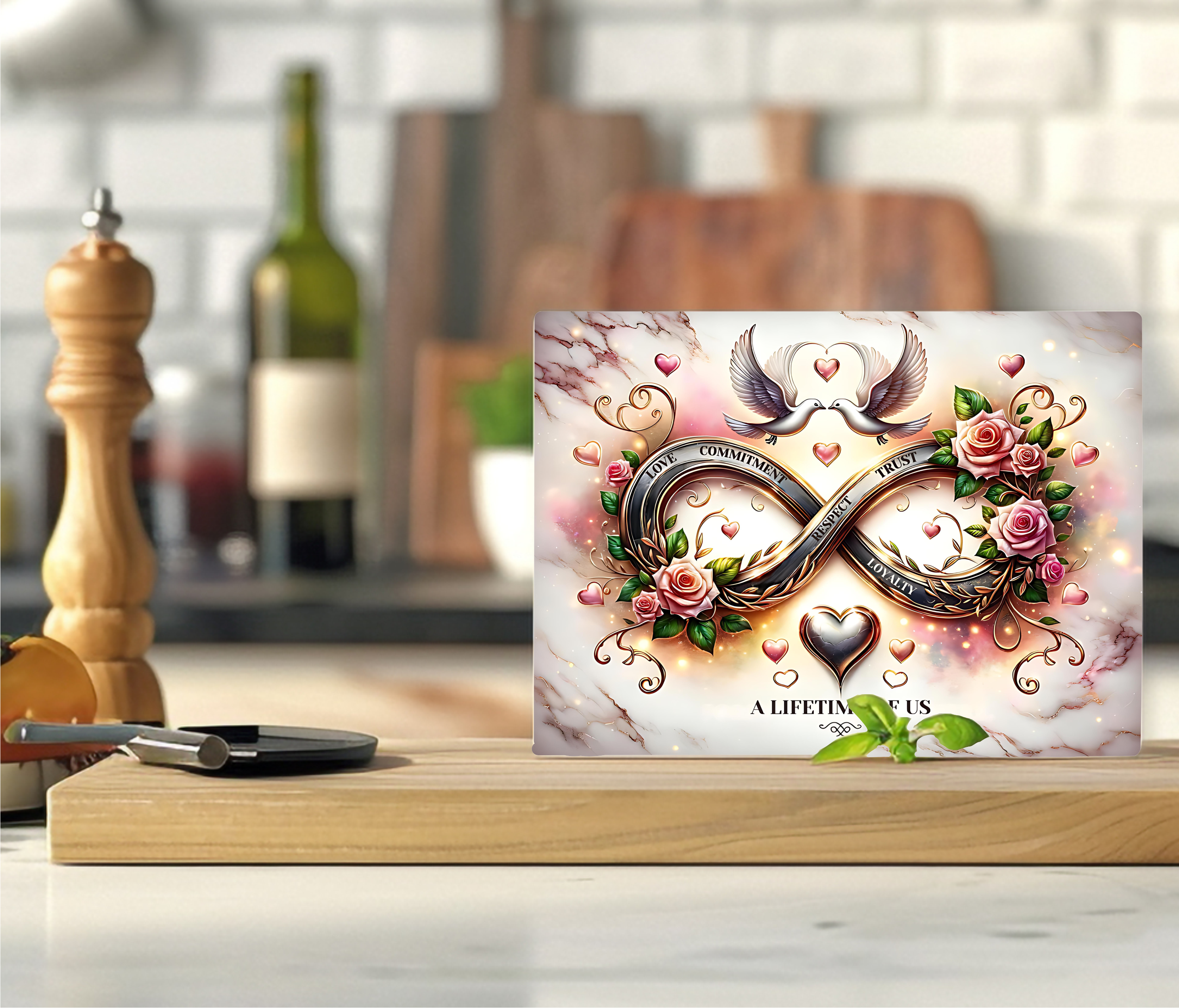 Infinity, A Lifetime Of Us - Cutting Board - Sublimation Transfer