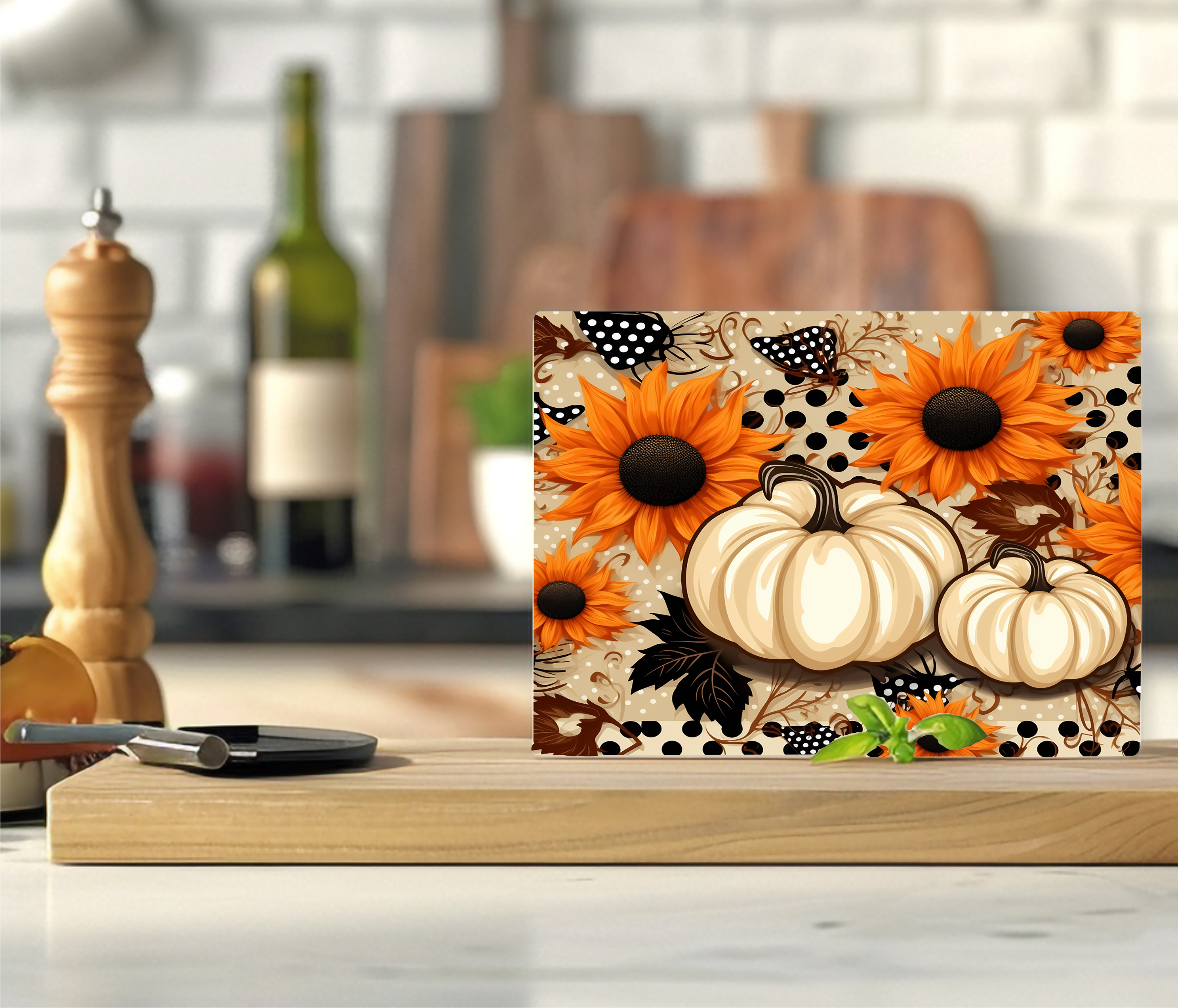Autumn Pumpkins - Cutting Board - Sublimation Transfer