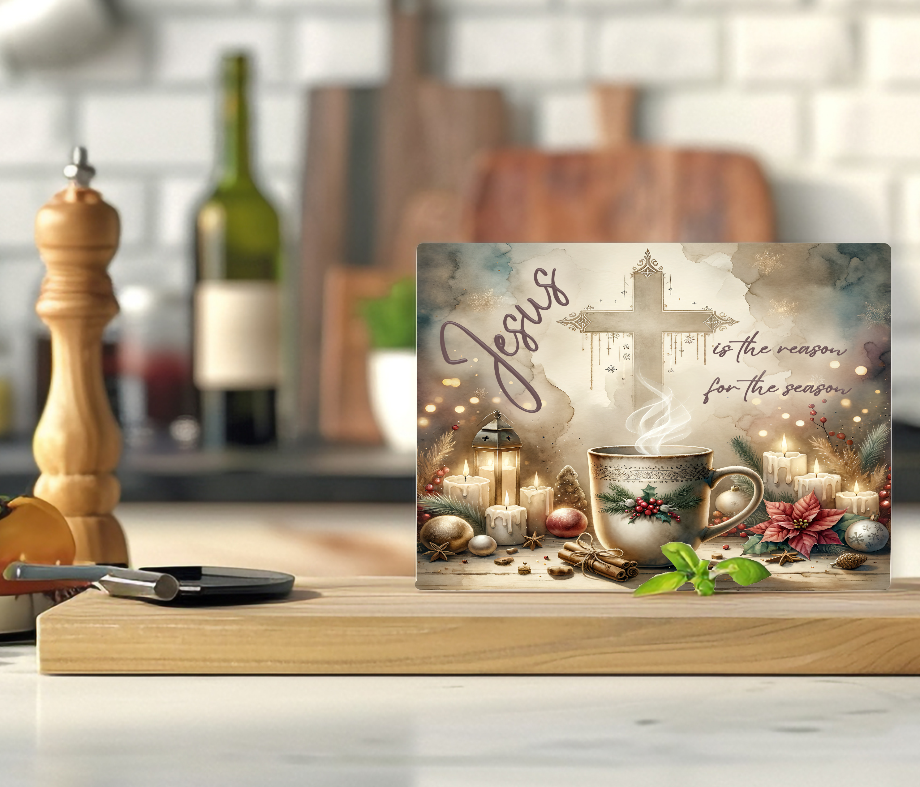 Jesus Is The Reason For The Season - Cutting Board - Sublimation Transfer