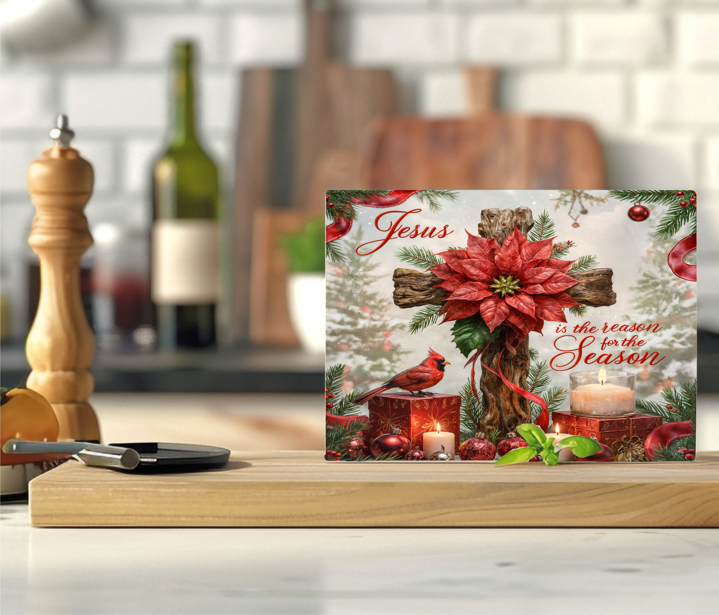 Jesus Is The Reason For The Season - Cutting Board - Sublimation Transfer