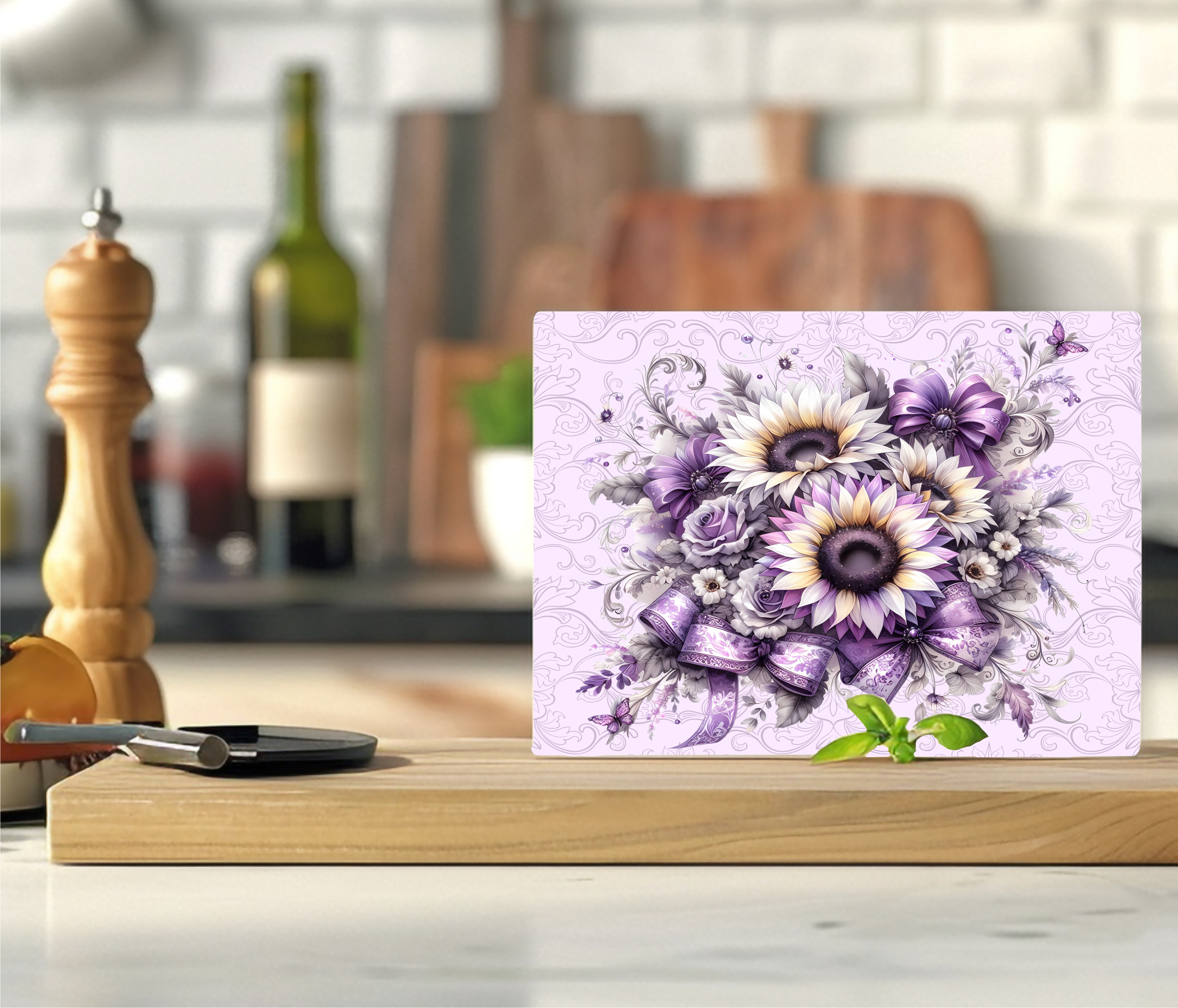 Floral Bouquet - Cutting Board - Sublimation Transfer