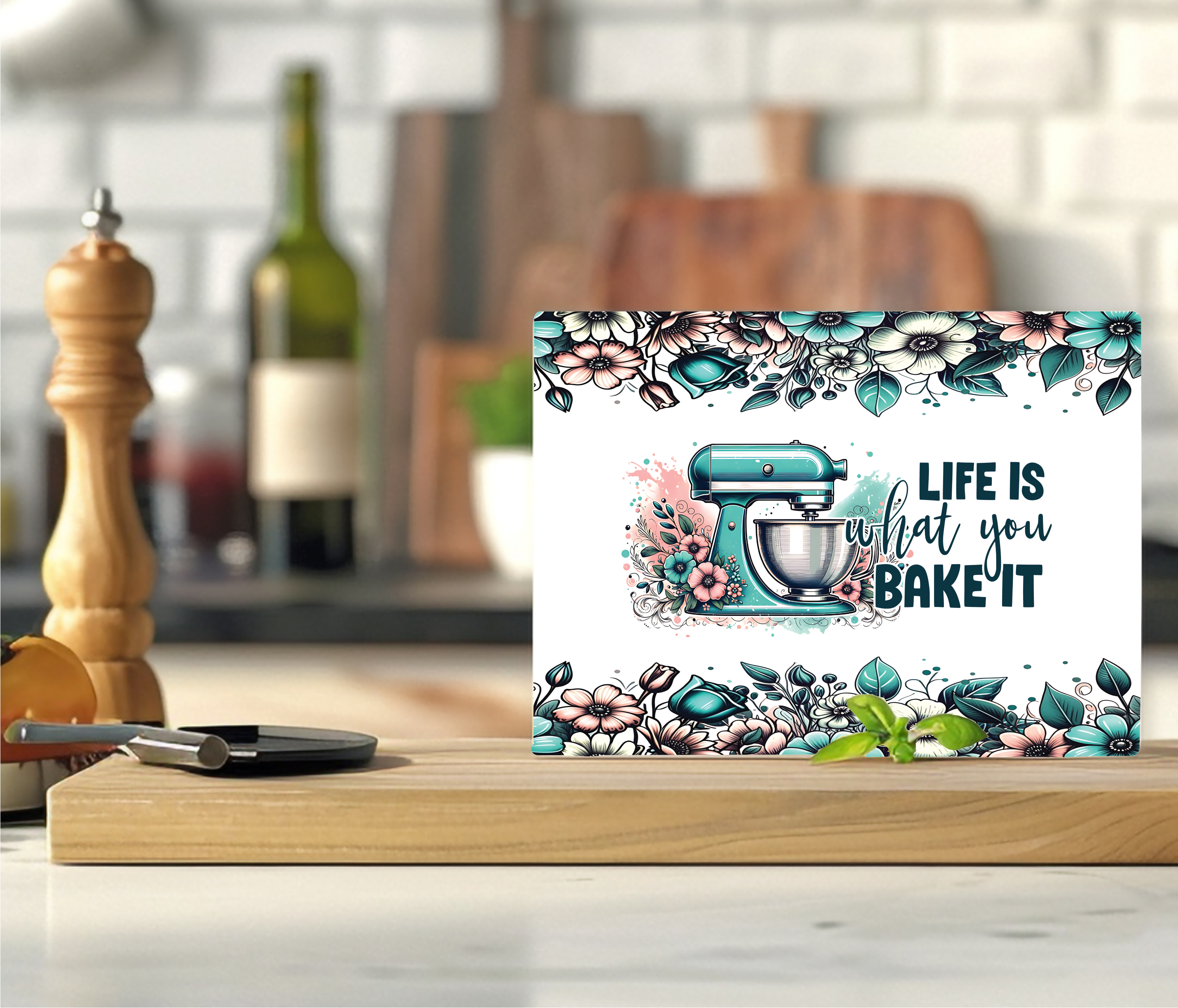 Life Is What You Bake It - Cutting Board - Sublimation Transfer