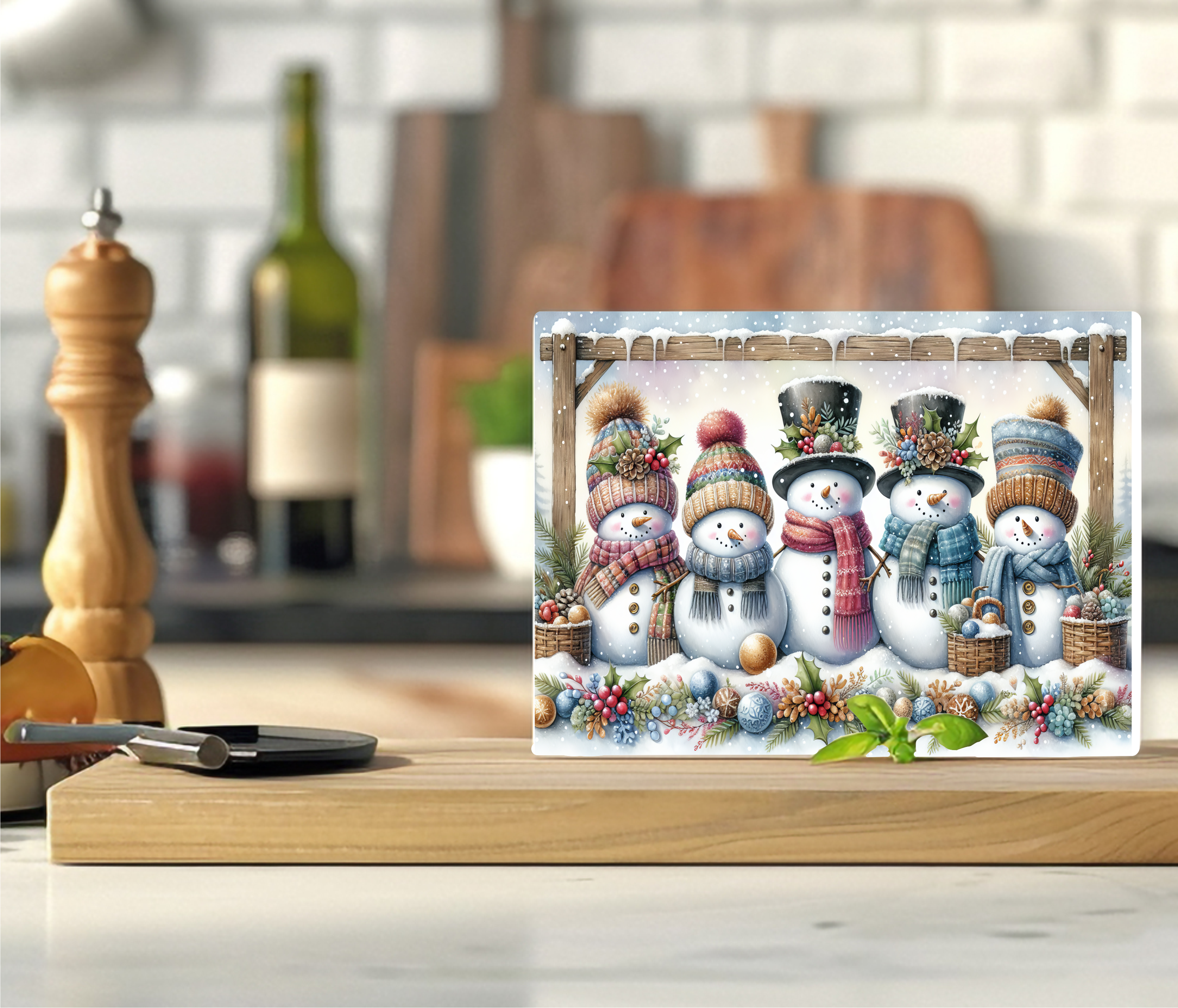 Snowmen - Cutting Board - Sublimation Transfer