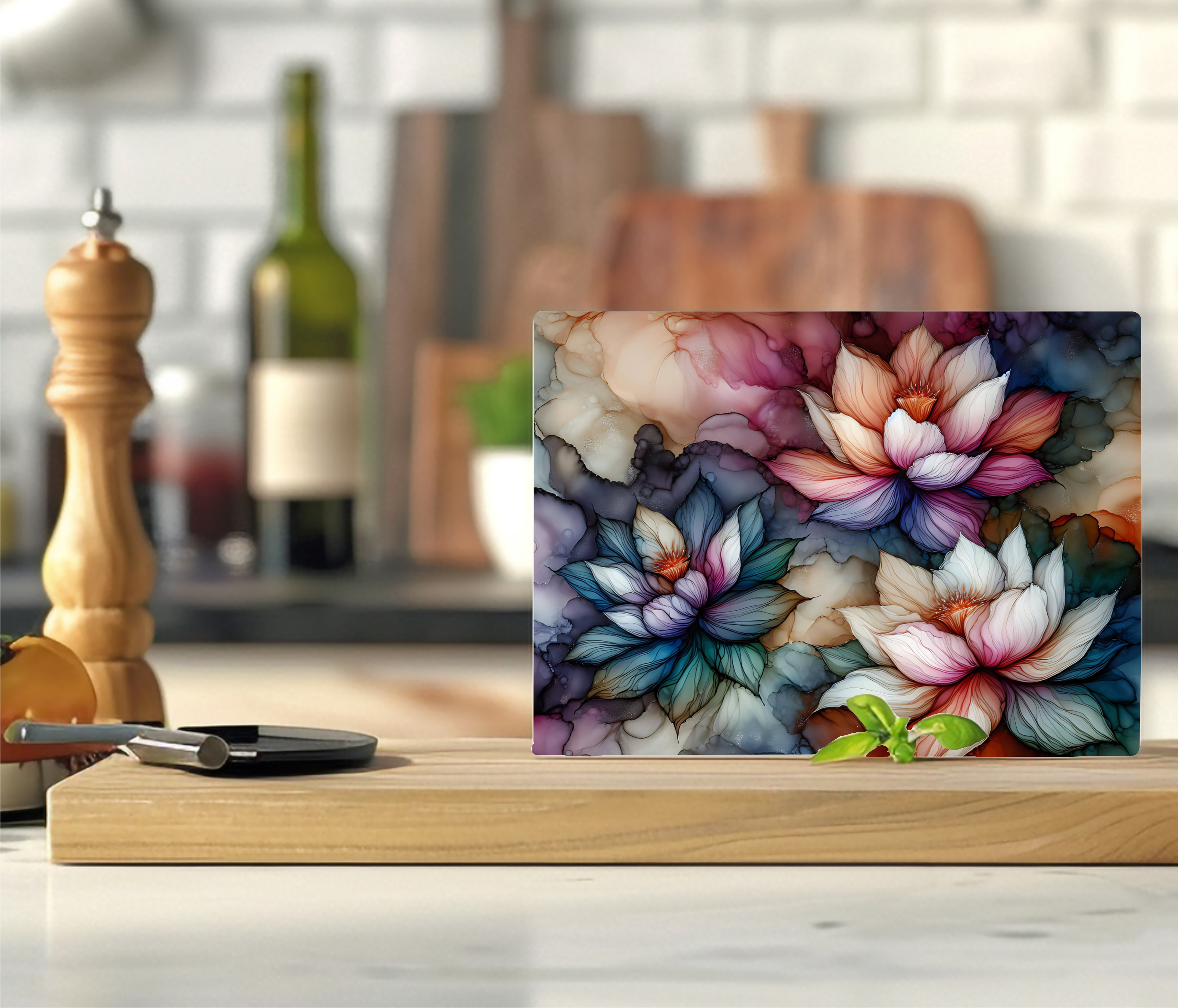 Lotus Flowers - Cutting Board - Sublimation Transfer
