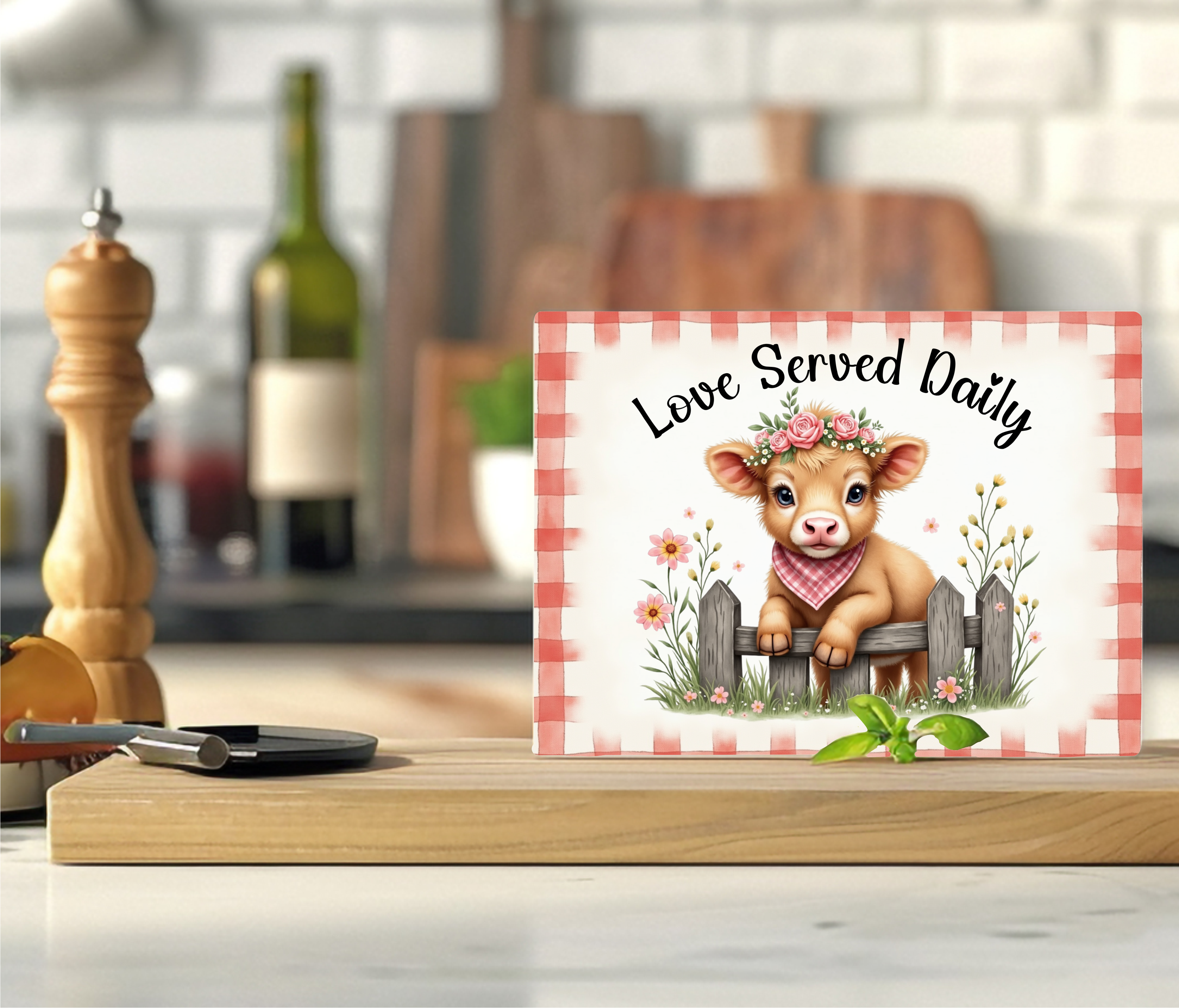 Love Served Daily - Cutting Board - Sublimation Transfer