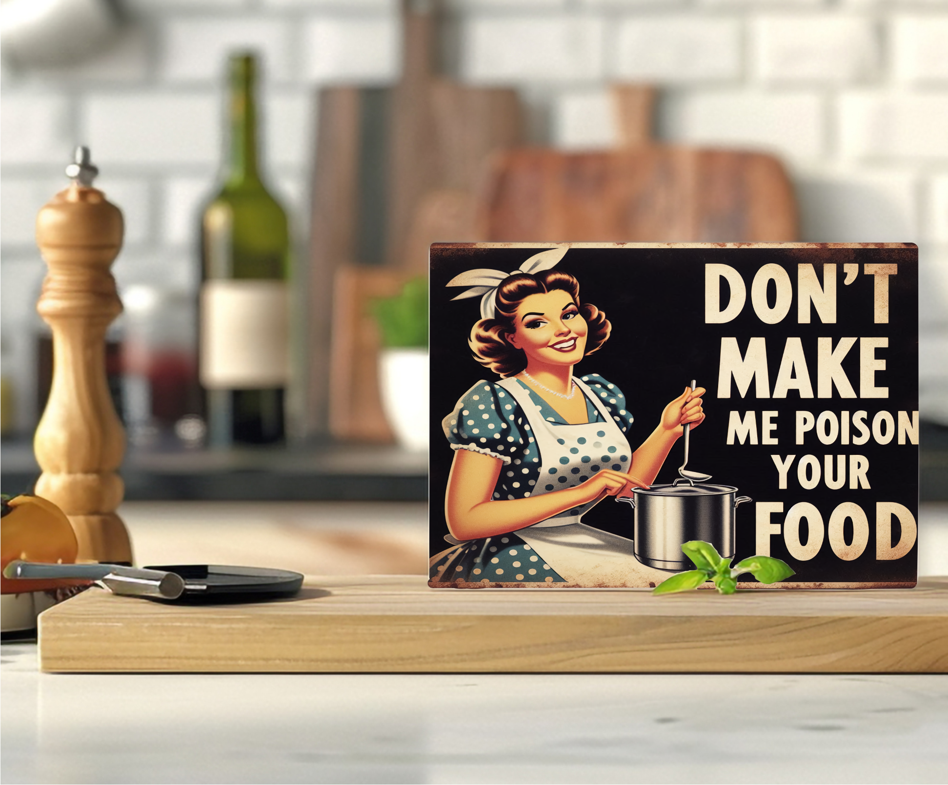 Don't Make Me Poison  Your Food  - Cutting Board - Sublimation Transfer