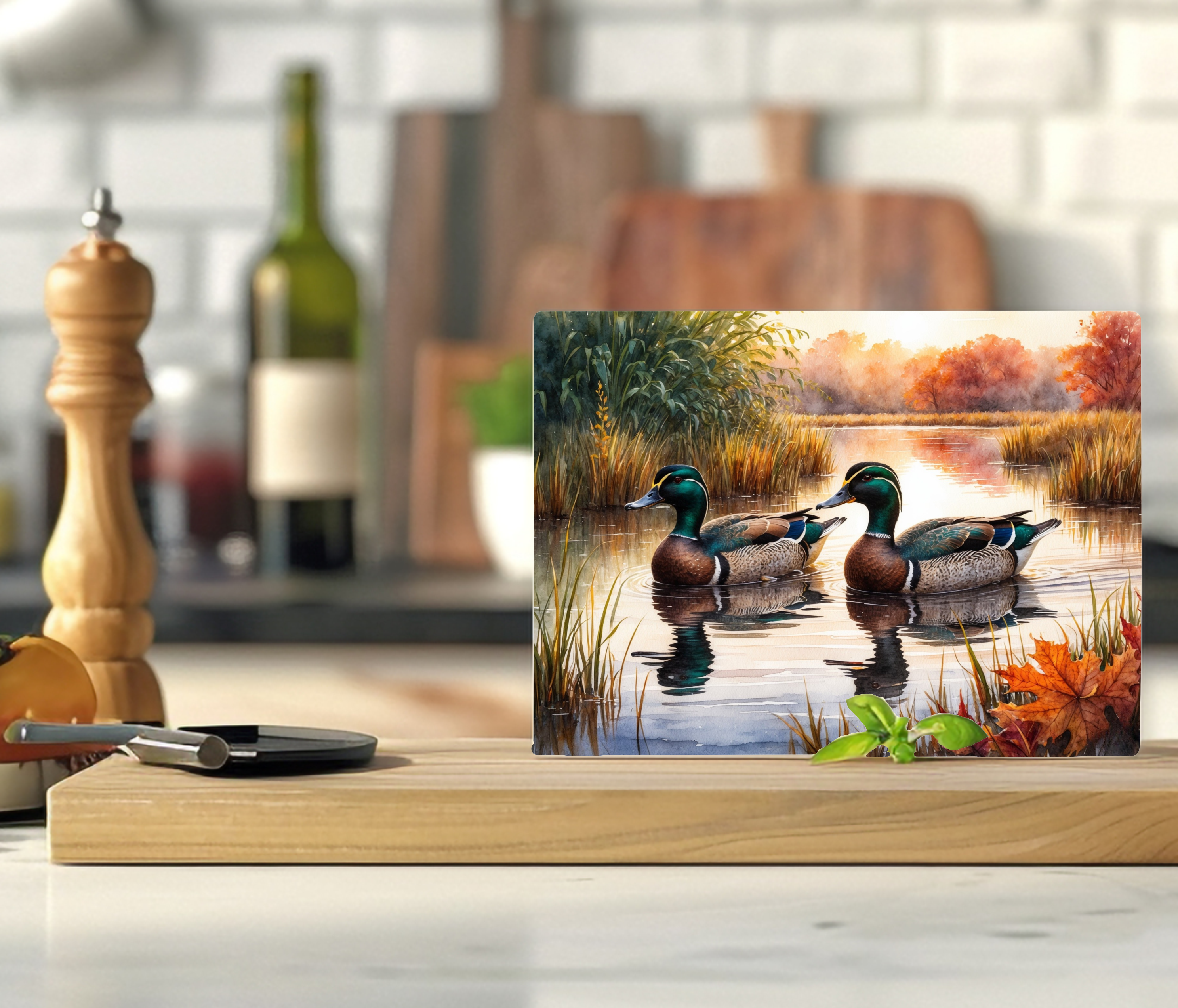 Ducks On Pond - Cutting Board - Sublimation Transfer