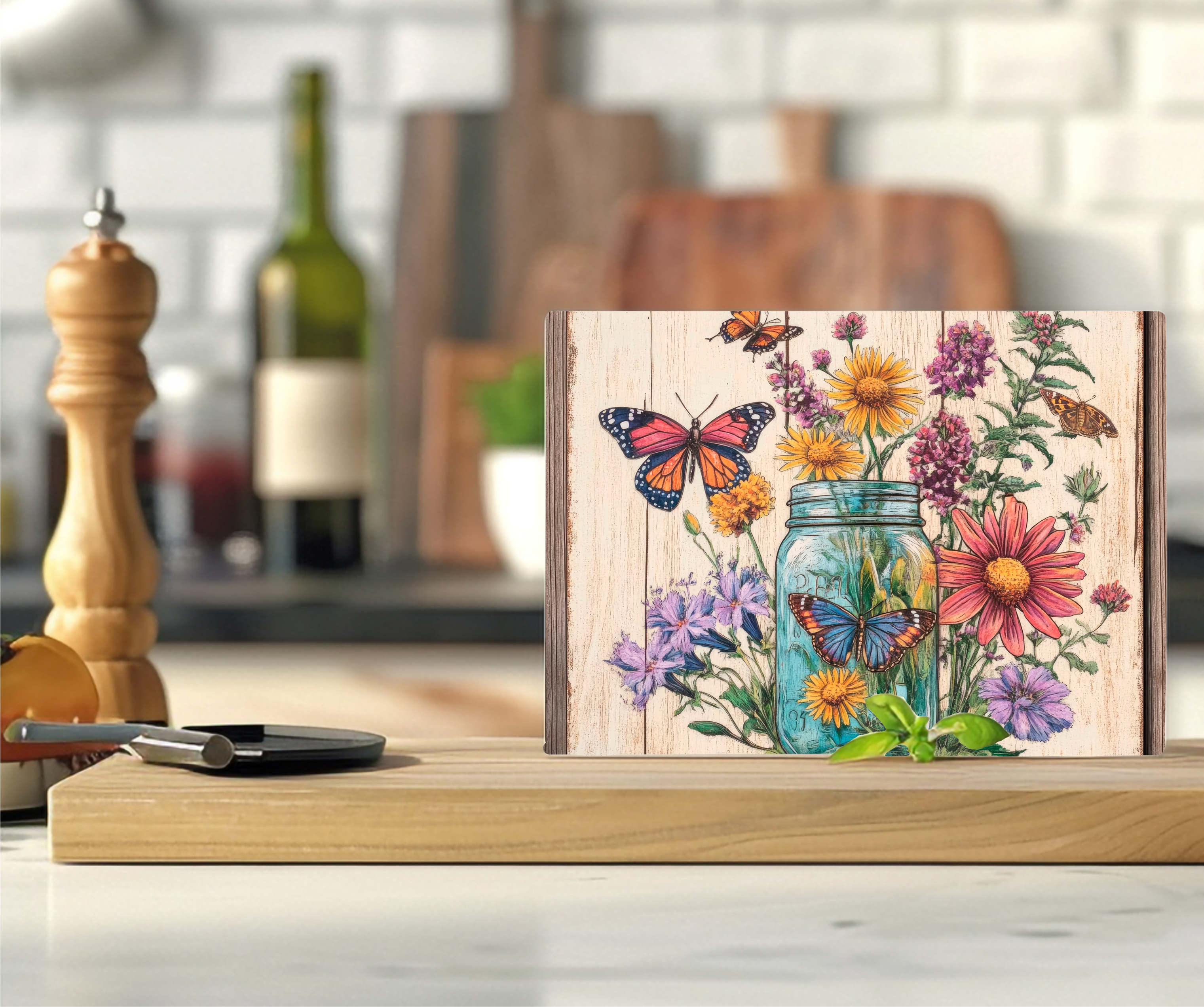 Mason Jar - Cutting Board - Sublimation Transfer