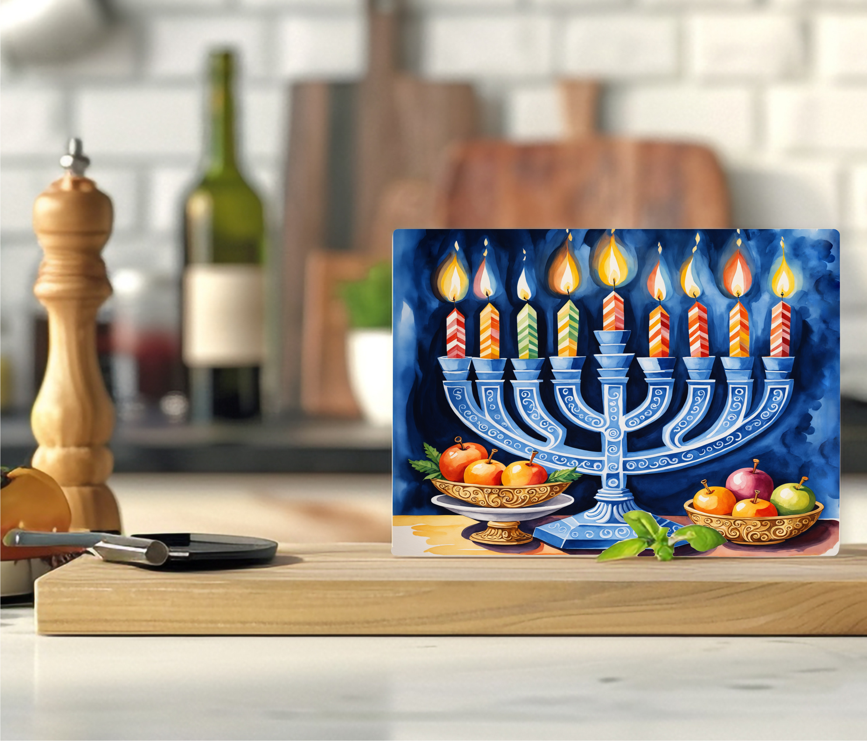 Menorah - Cutting Board - Sublimation Transfer