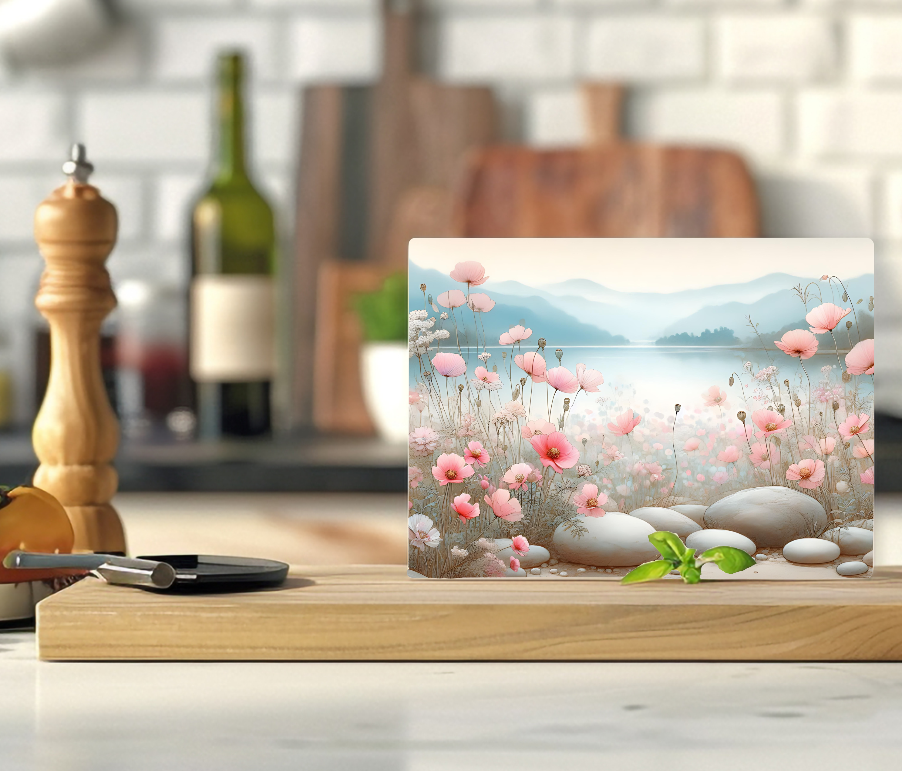 Distant Mountain Scene - Cutting Board - Sublimation Transfer