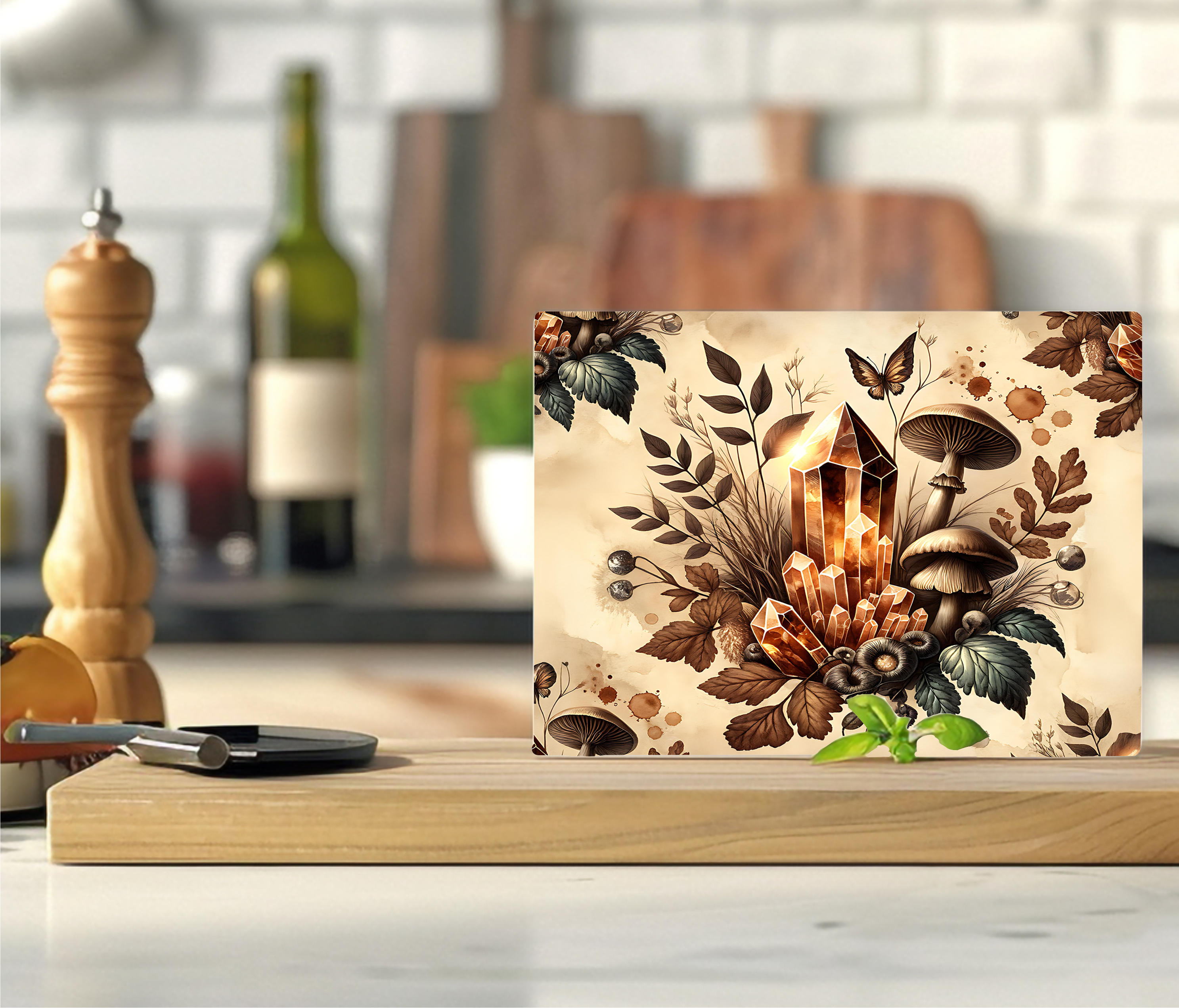 Crystals & Mushrooms - Cutting Board - Sublimation Transfer