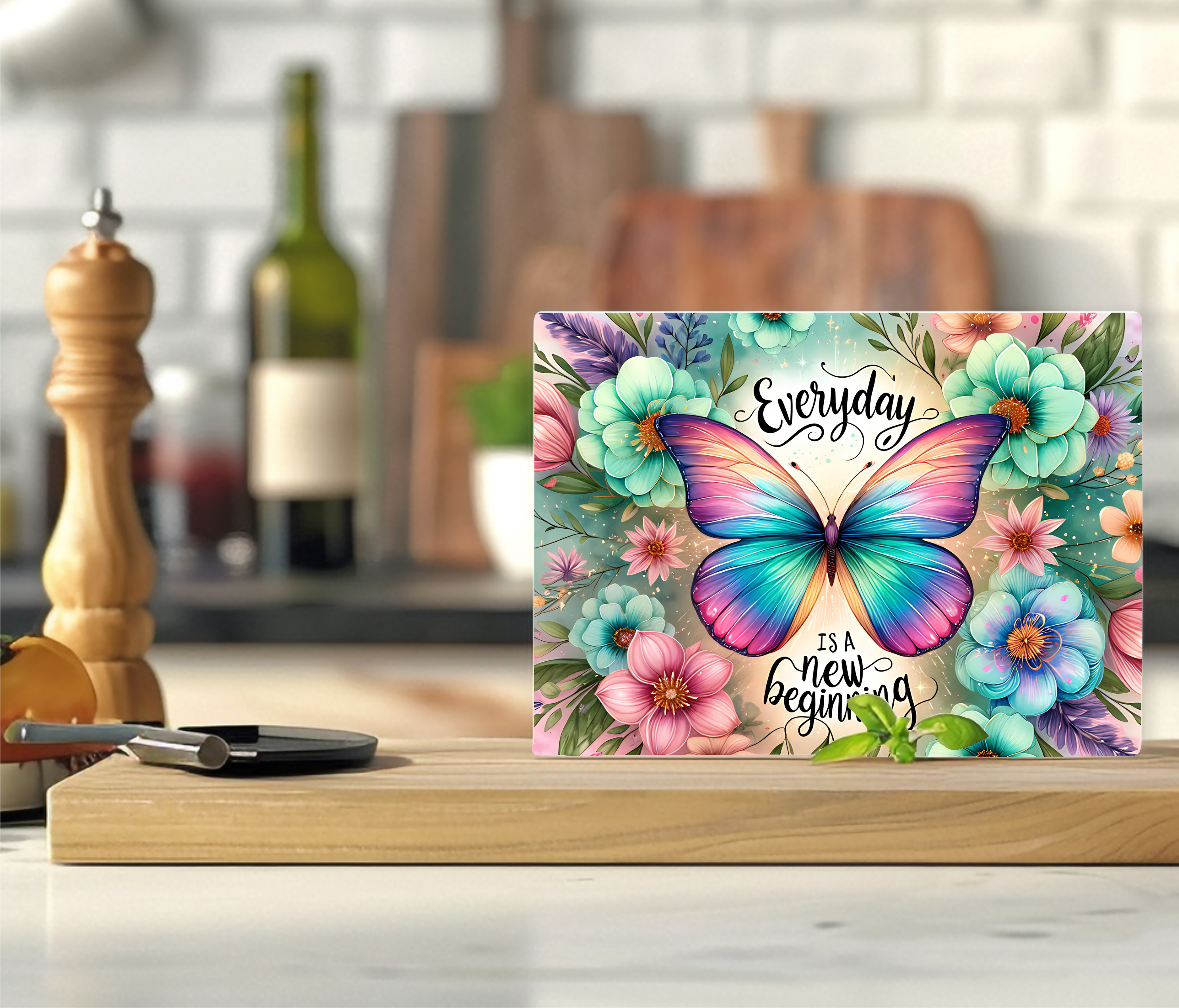 Everyday Is A New Beginning - Cutting Board - Sublimation Transfer