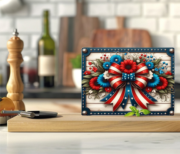 Patriotic Bow - Cutting Board - Sublimation Transfer
