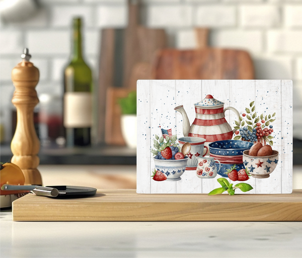 Patriotic Kitchen Elements - Cutting Board - Sublimation Transfer