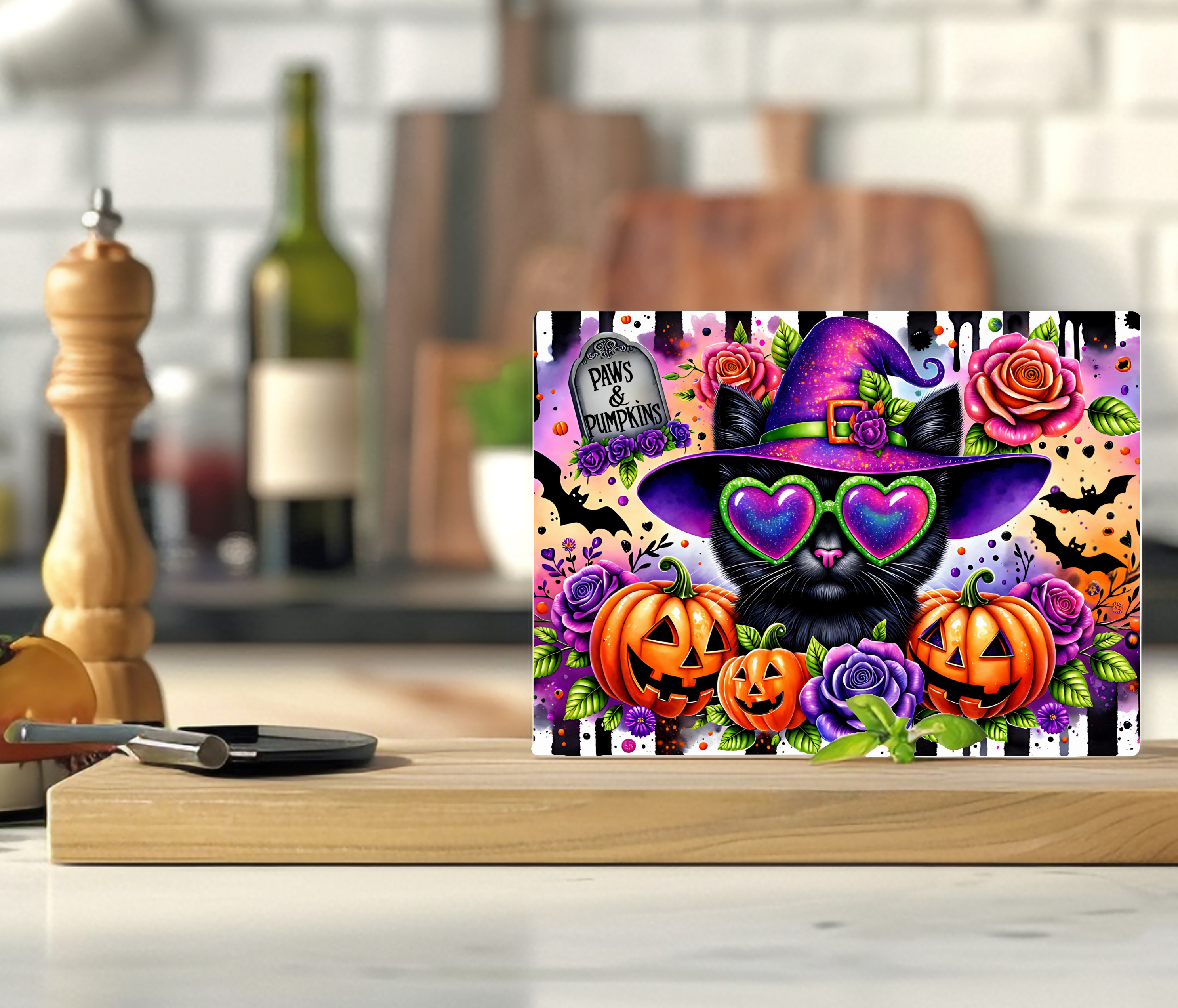 Paws & Pumpkins - Cutting Board - Sublimation Transfer