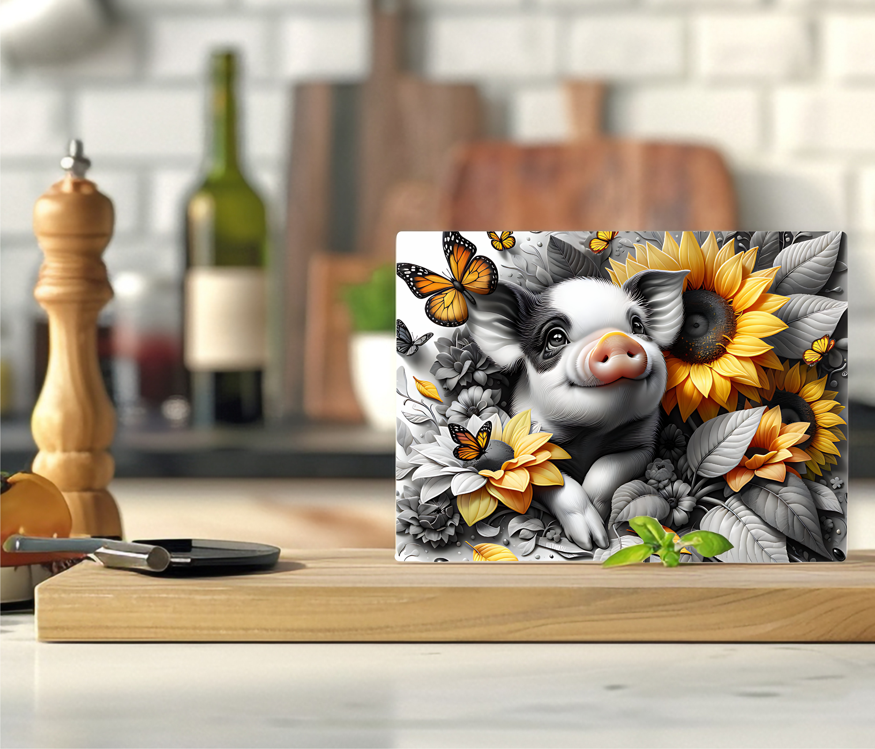 Country Pig - Cutting Board - Sublimation Transfer