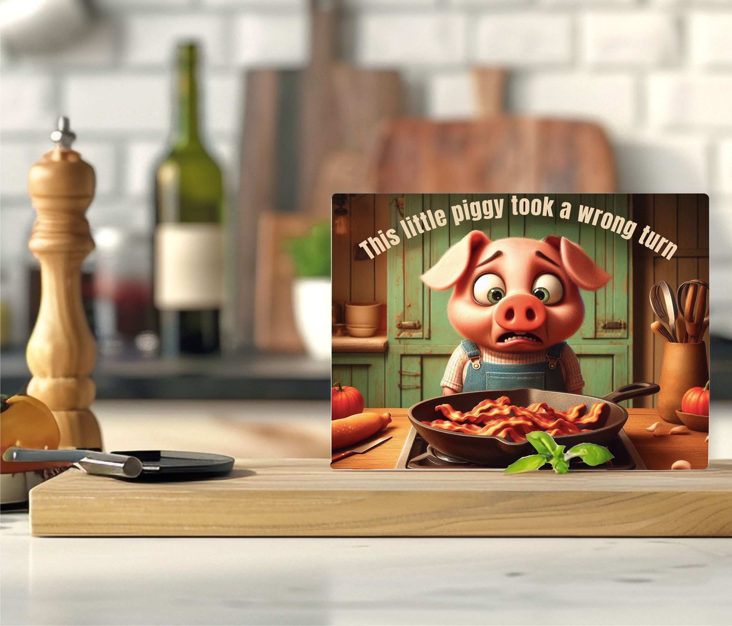 This Little Piggie Took A Wrong Turn - Cutting Board - Sublimation Transfer