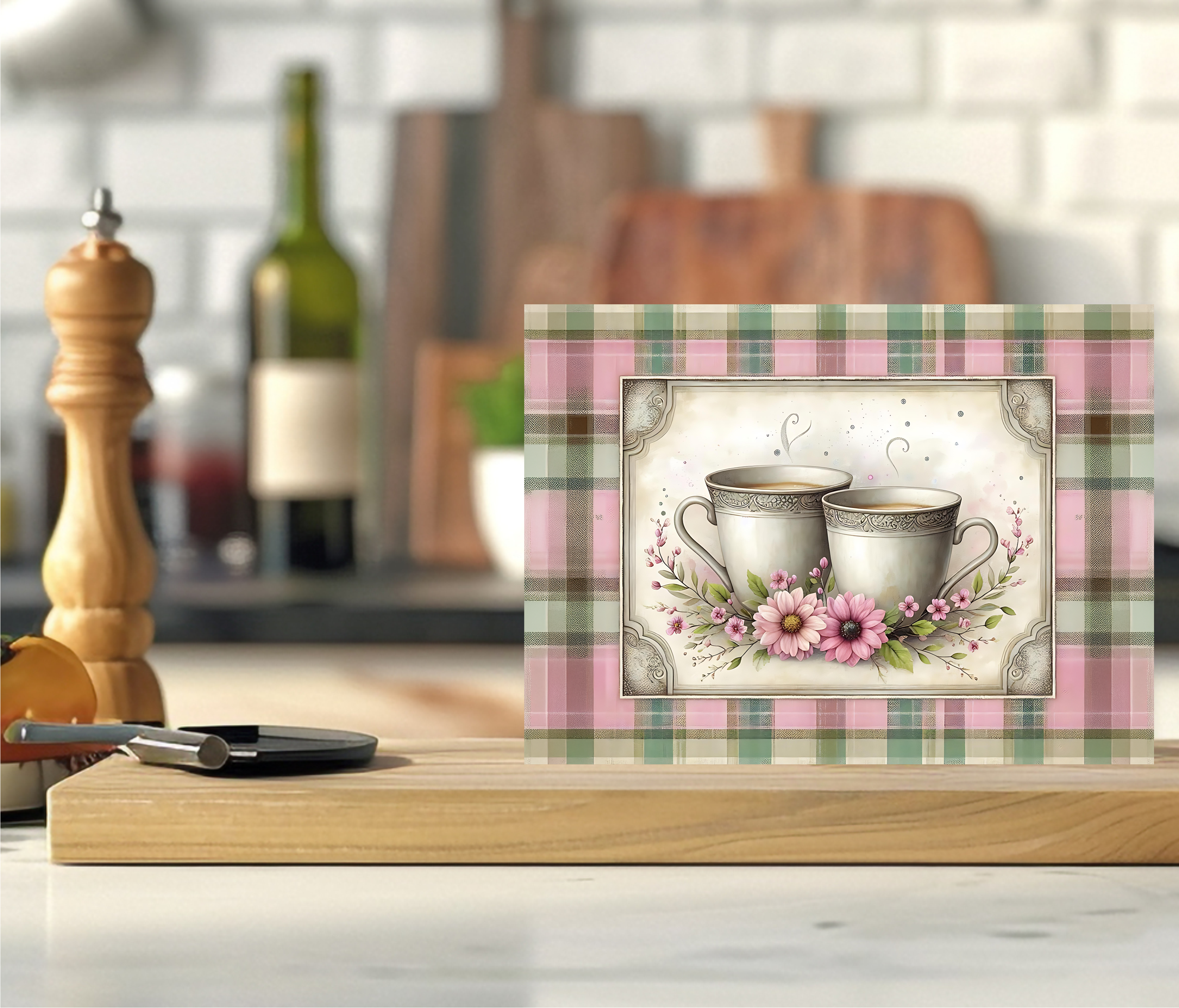 Coffee Cups - Cutting Board - Sublimation Transfer