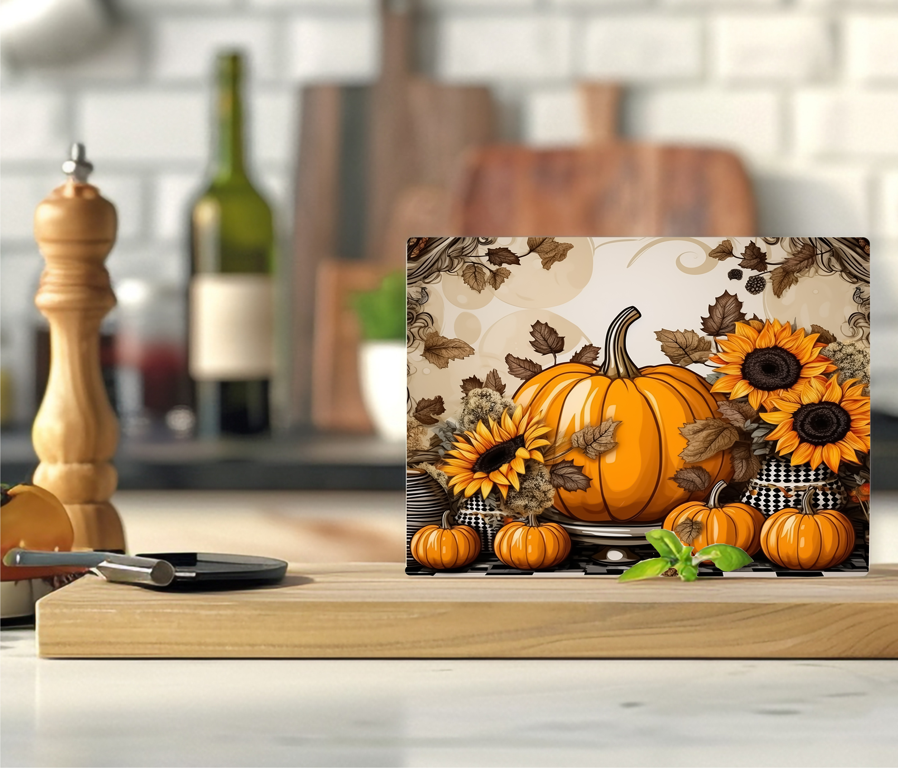 Autumn Pumpkins - Cutting Board - Sublimation Transfer