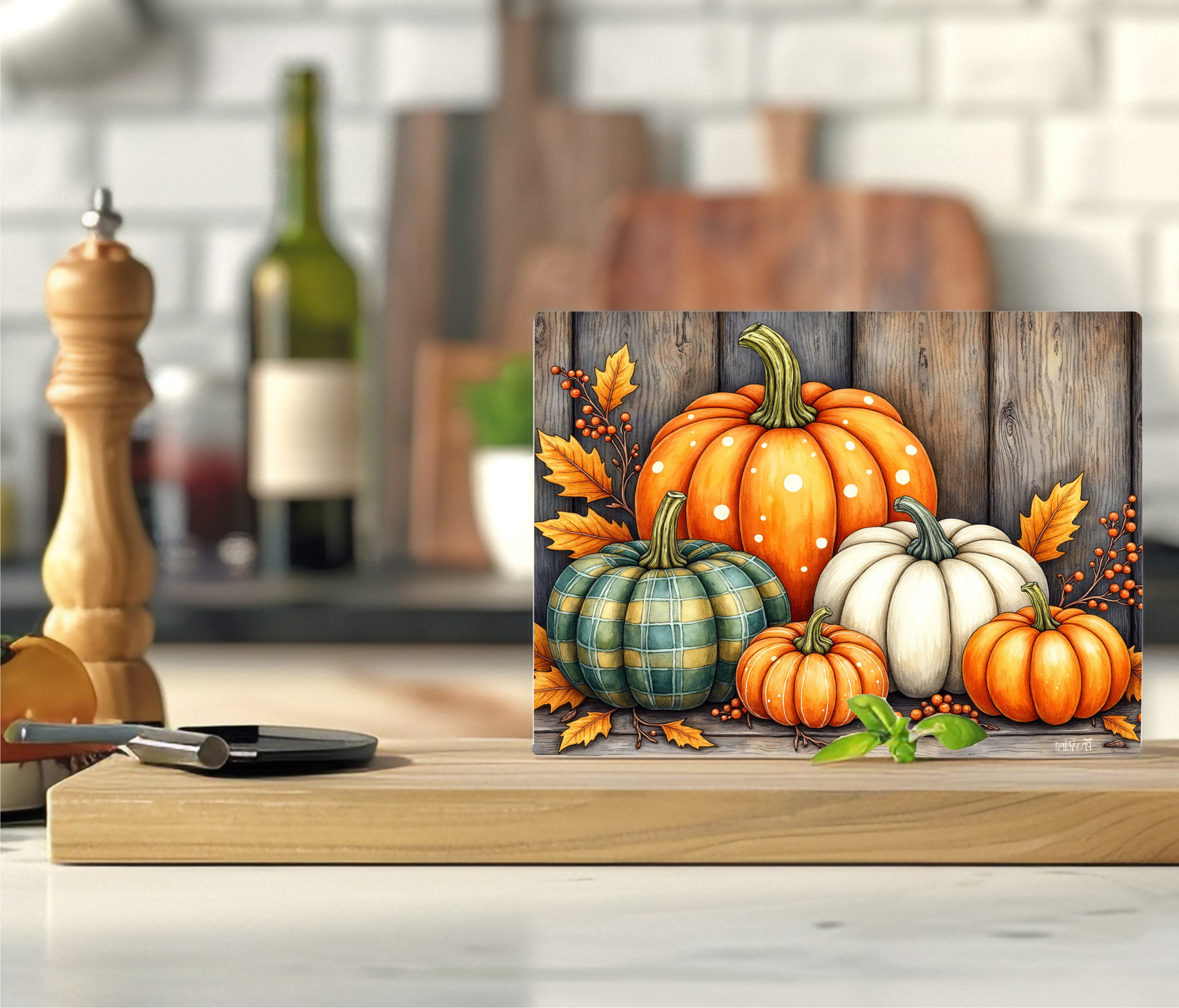 Autumn Pumpkins - Cutting Board - Sublimation Transfer