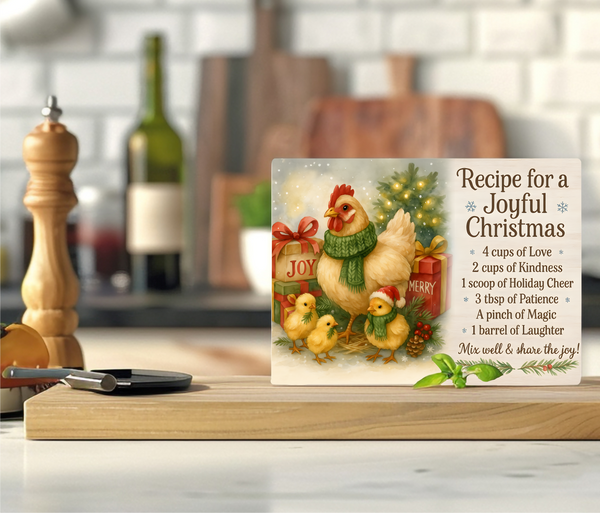 Recipe For A Joyful Christmas - Cutting Board - Sublimation Transfer